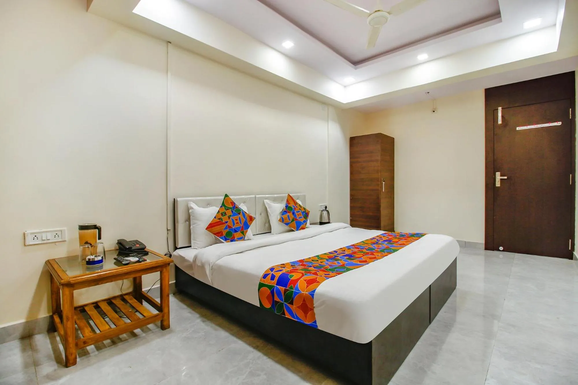 Bed in FabHotel Sanskar