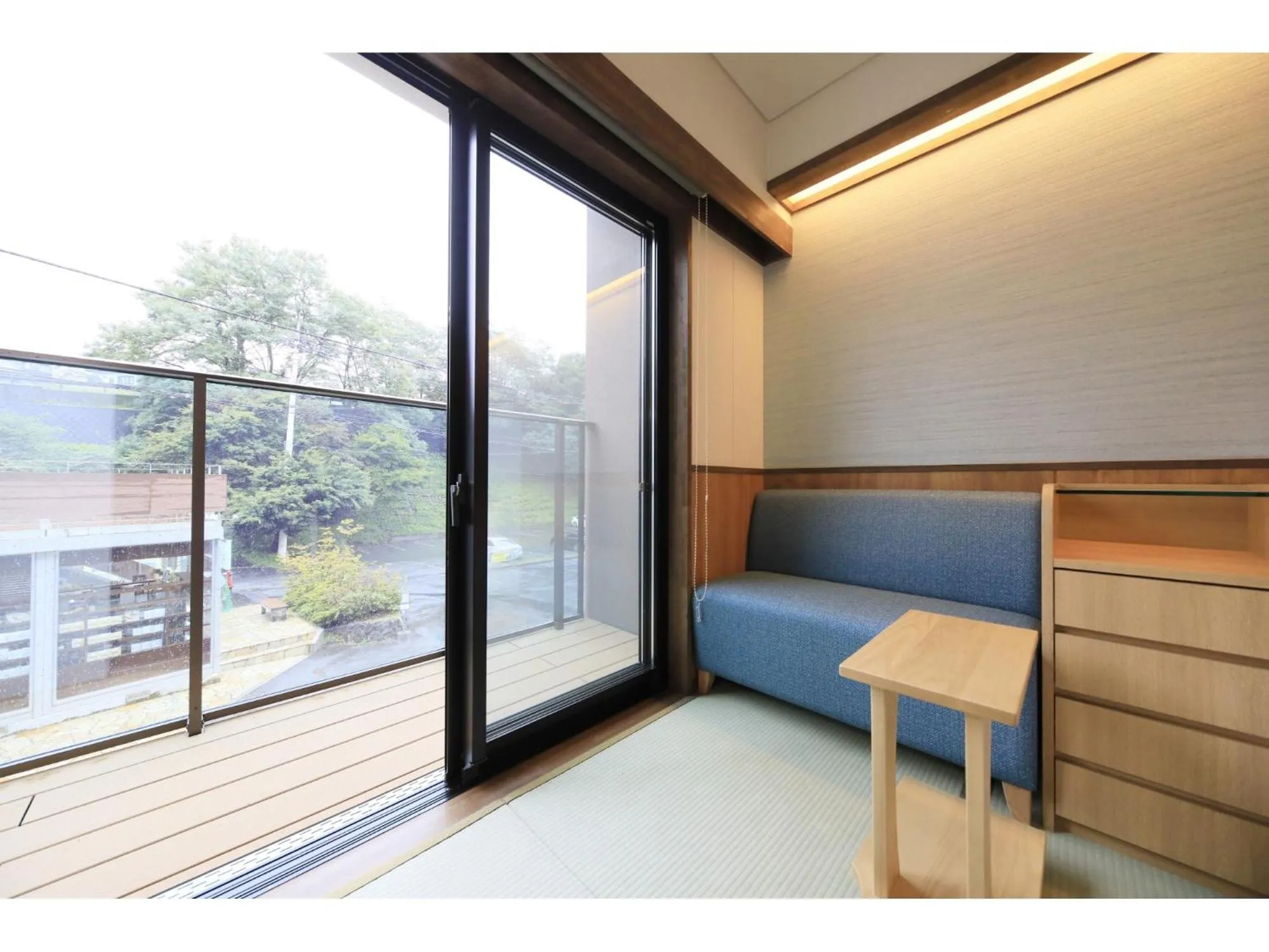 Balcony/Terrace, Bed in KusatsuOnsen AeruyadoTakamatsu