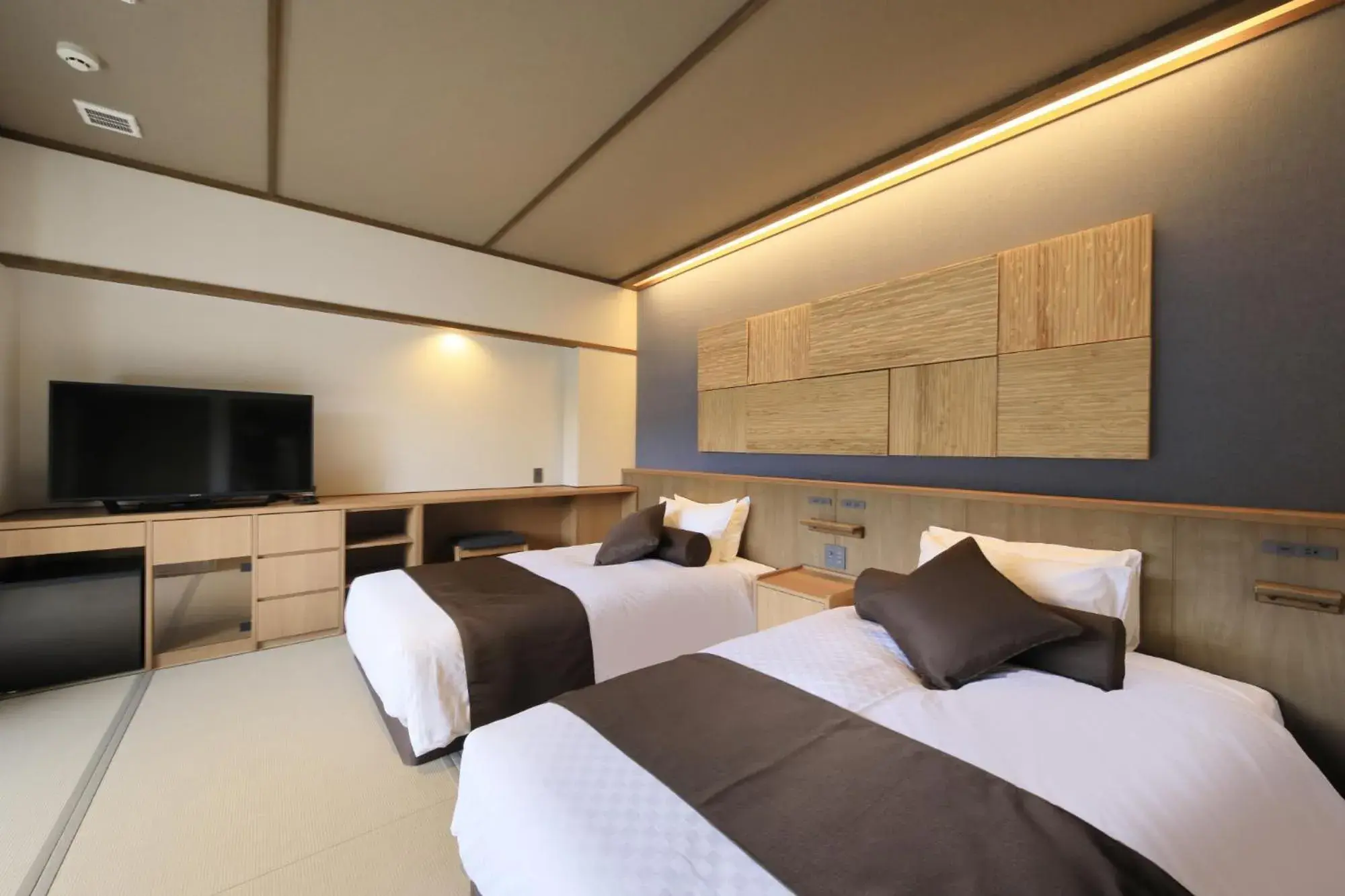 Bed in KusatsuOnsen AeruyadoTakamatsu Bed in KusatsuOnsen AeruyadoTakamatsu