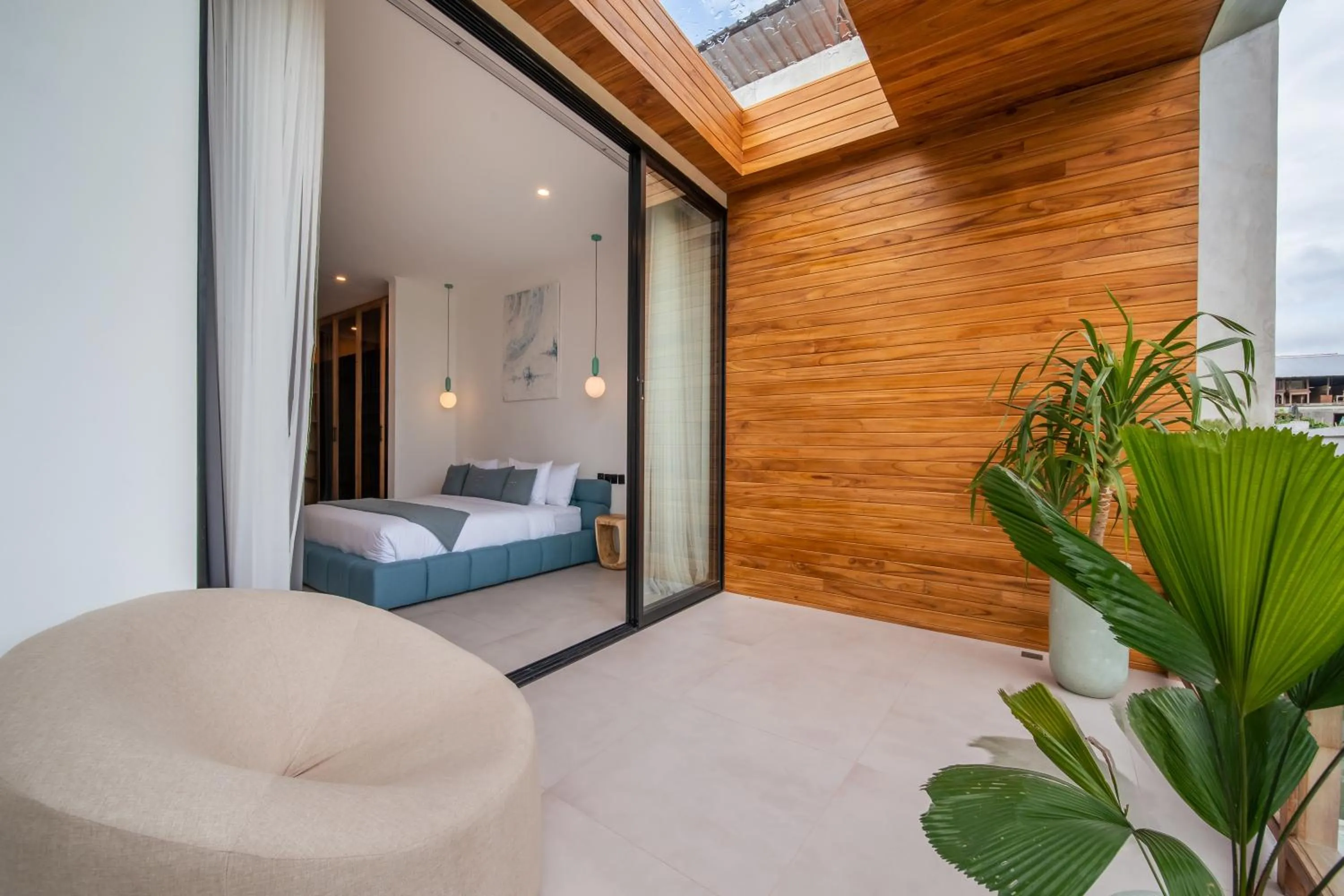 Seating area, Bed in Sunny Village Berawa