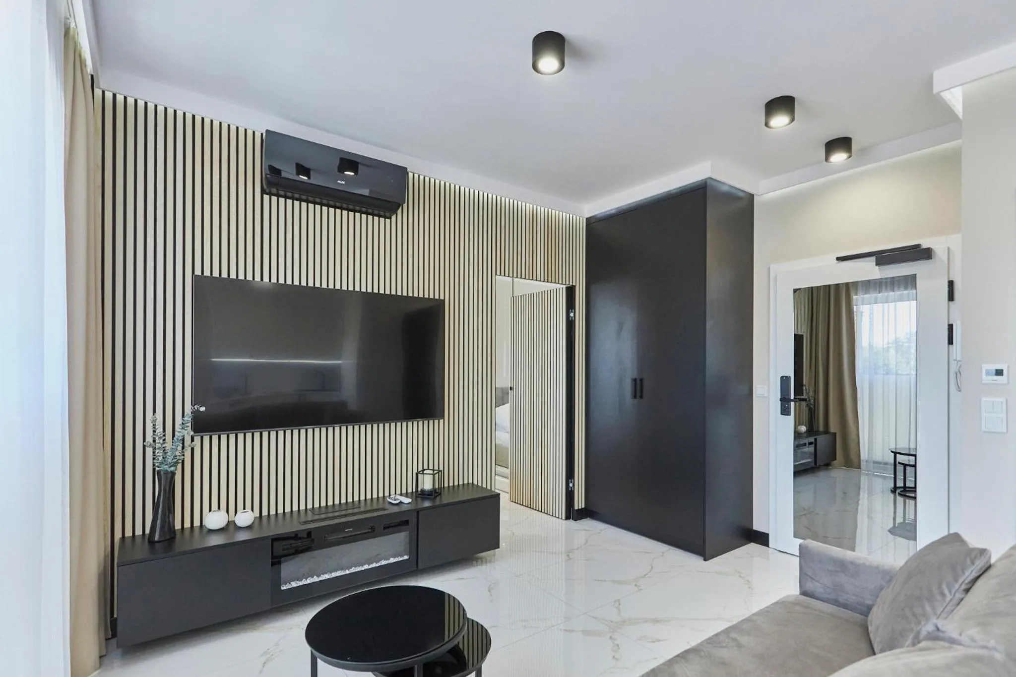 TV and multimedia in Timber Apartments by Baltic Home