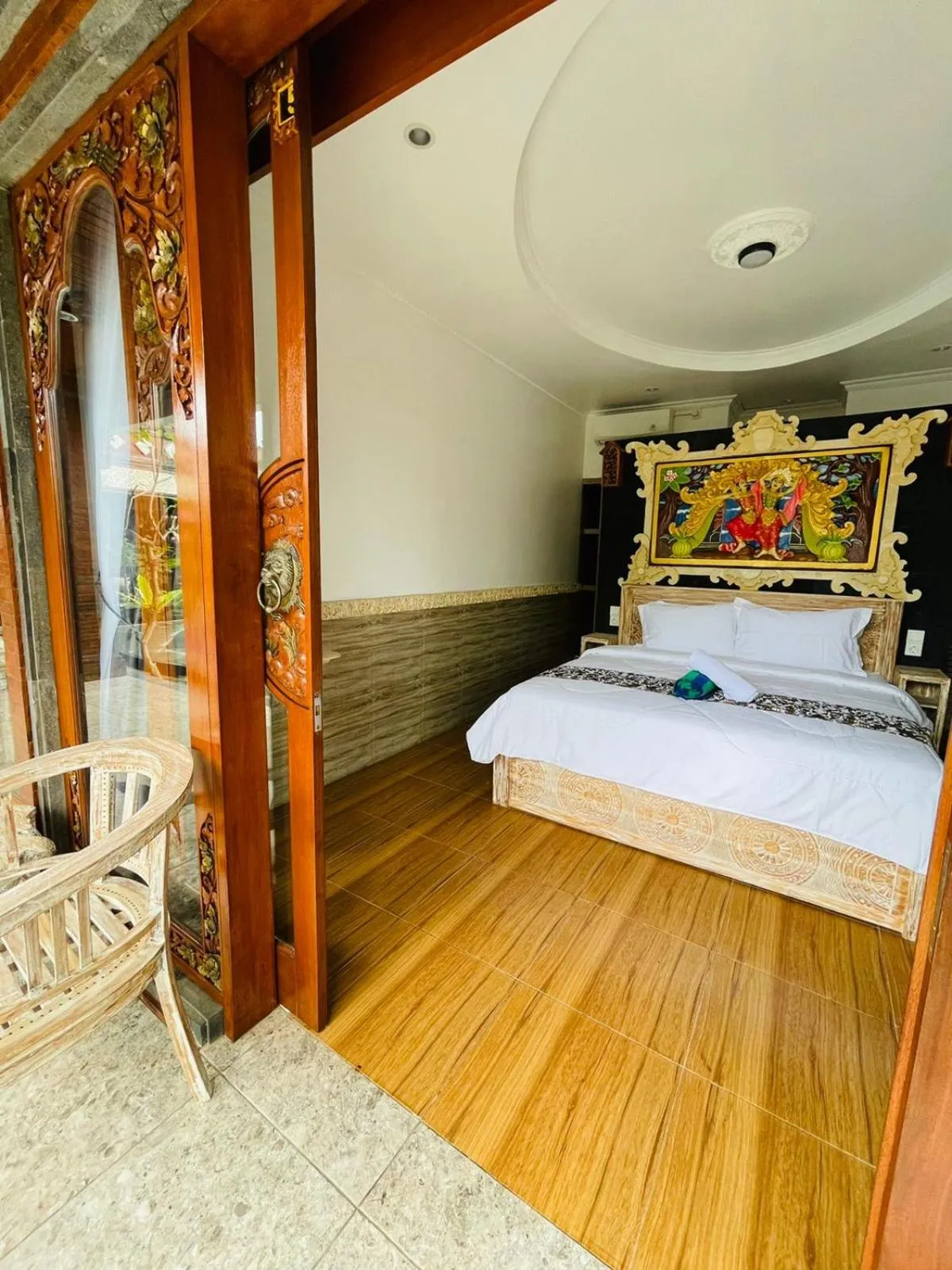 Bed in Mikuk Cottages Canggu