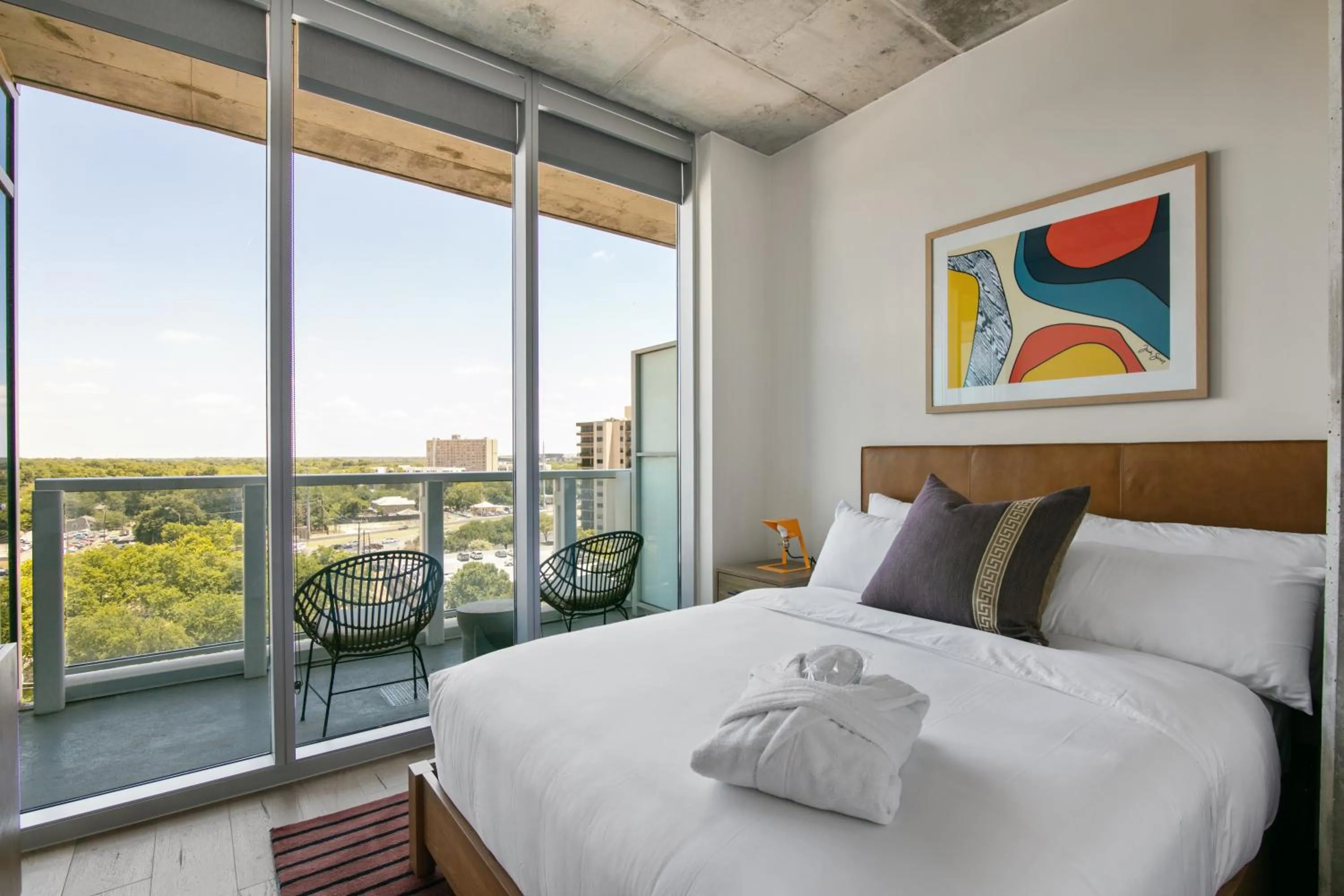 Bed in Austin Condo Hotel