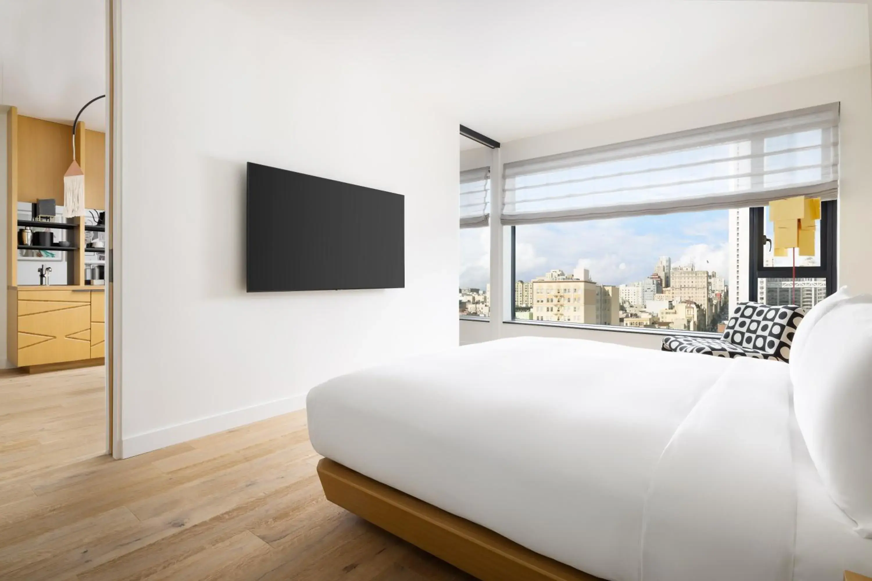 Bedroom, Bed in Timbri Hotel San Francisco, Curio Collection by Hilton Bedroom, Bed in Timbri Hotel San Francisco, Curio Collection by Hilton