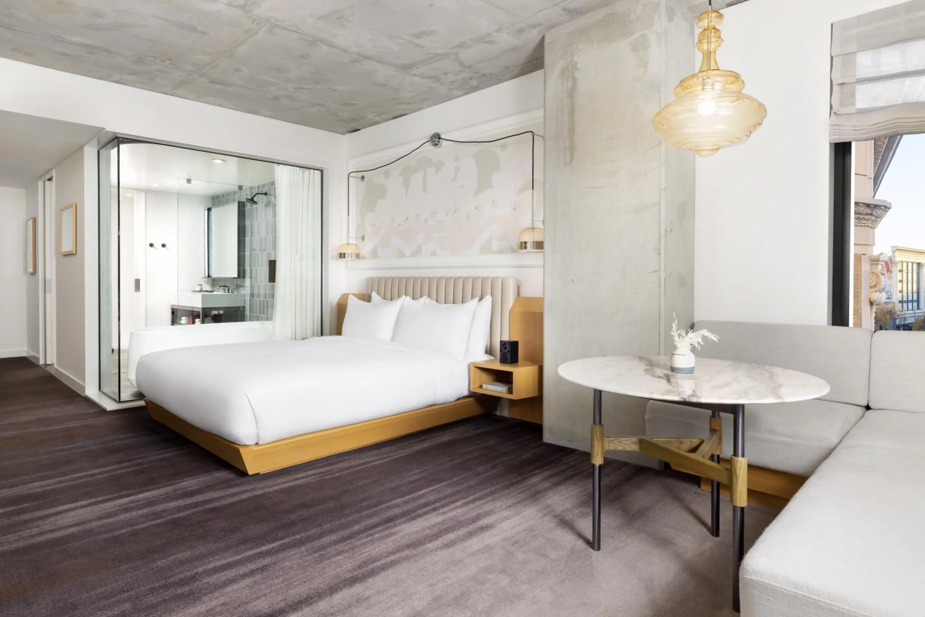 Bedroom, Bed in Timbri Hotel San Francisco, Curio Collection by Hilton