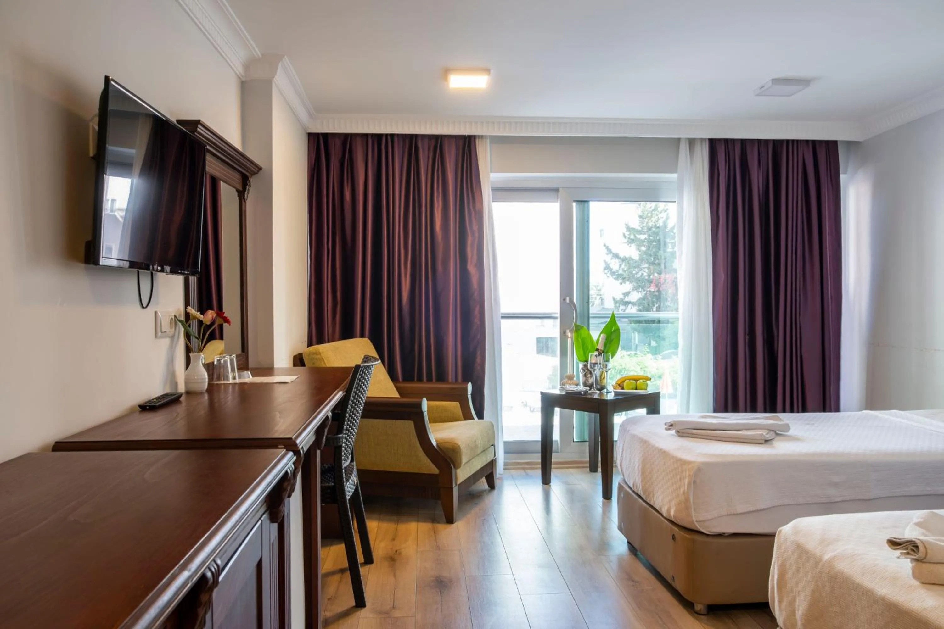 Bed in Marmaris Alkan Hotel