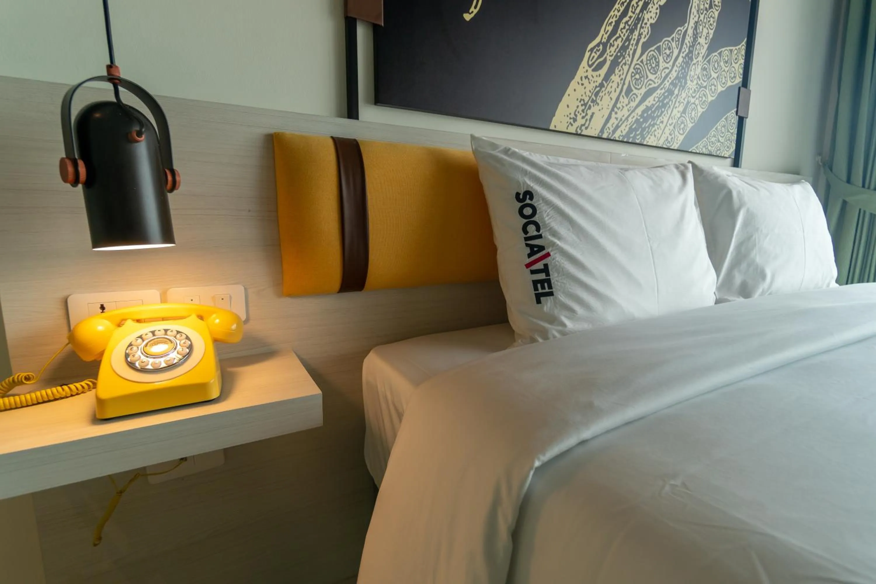 Bed in SocialTel Koh Samui