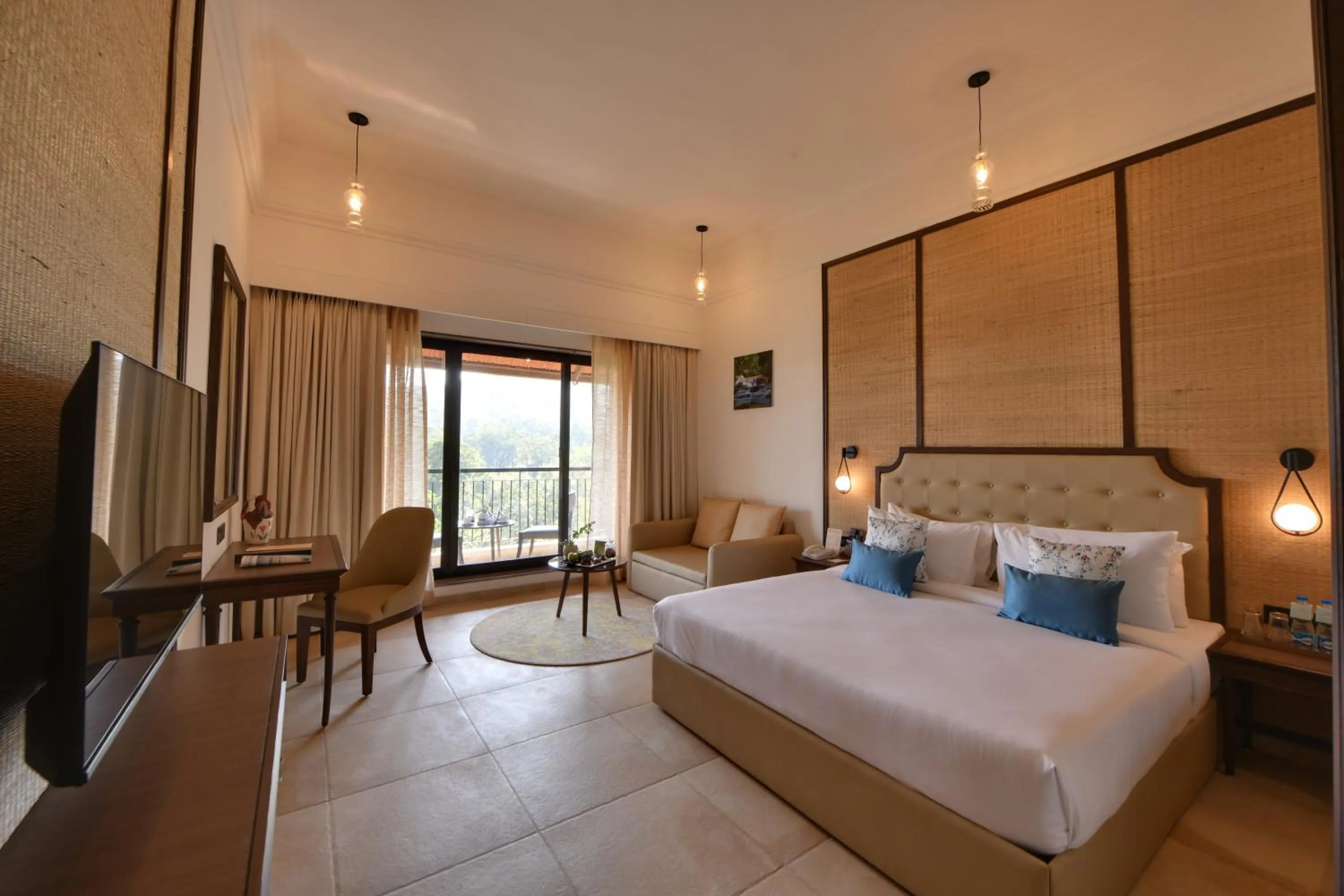 View (from property/room), Bed in Bhanu The Fern Forest Resort & Spa, Jambughoda