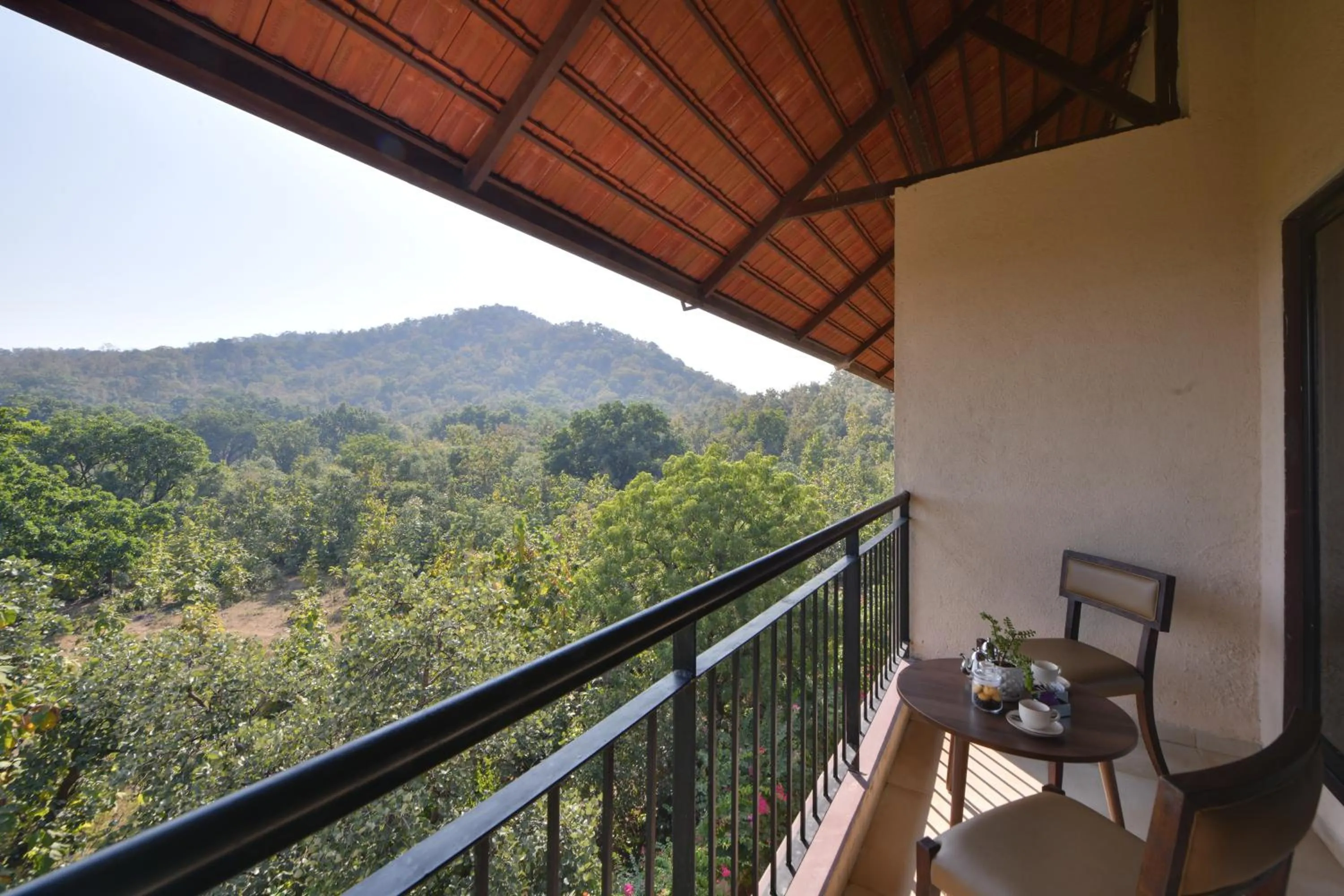 Balcony/Terrace in Bhanu The Fern Forest Resort & Spa, Jambughoda