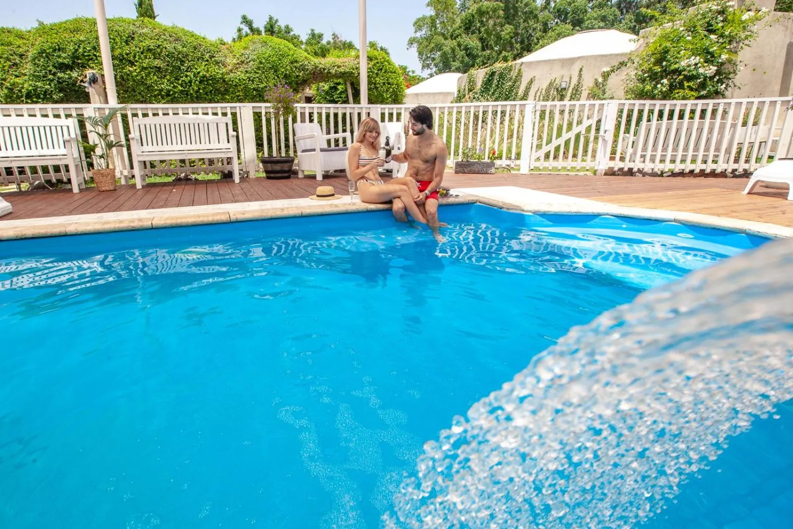 Pool view in Helios Luxury Suites