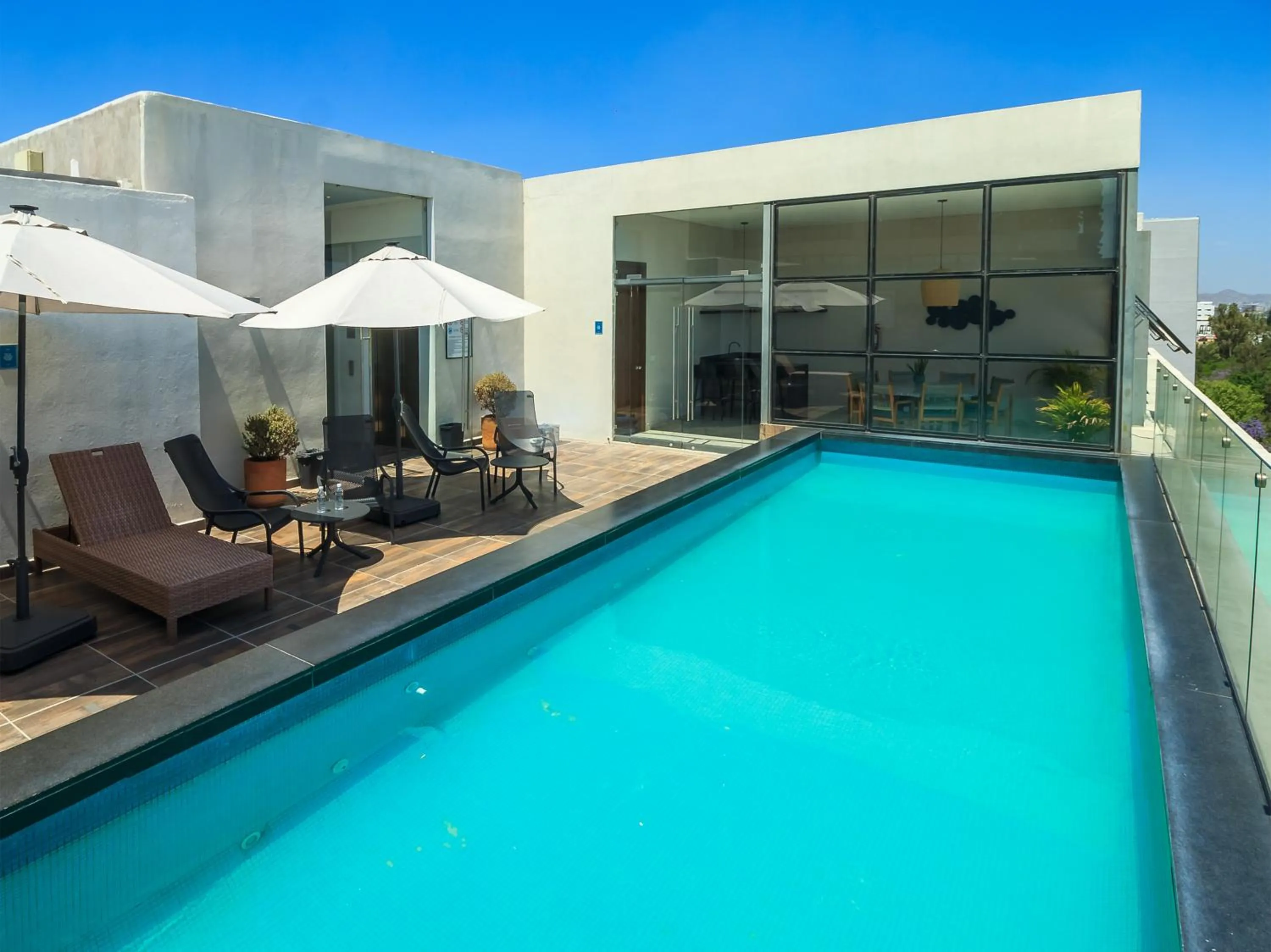 Pool view in Tribu Sonata with pool