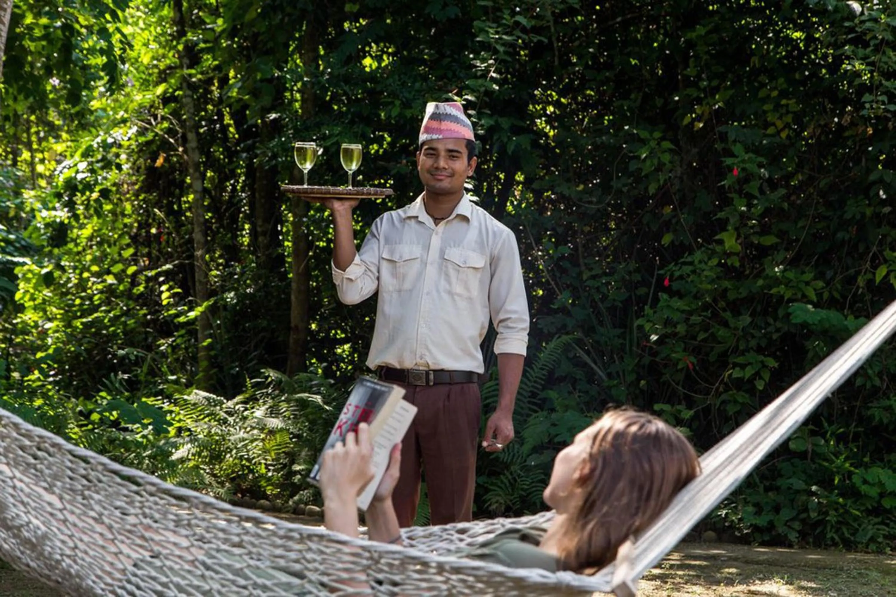 Staff in Tiger Tops Tharu Lodge