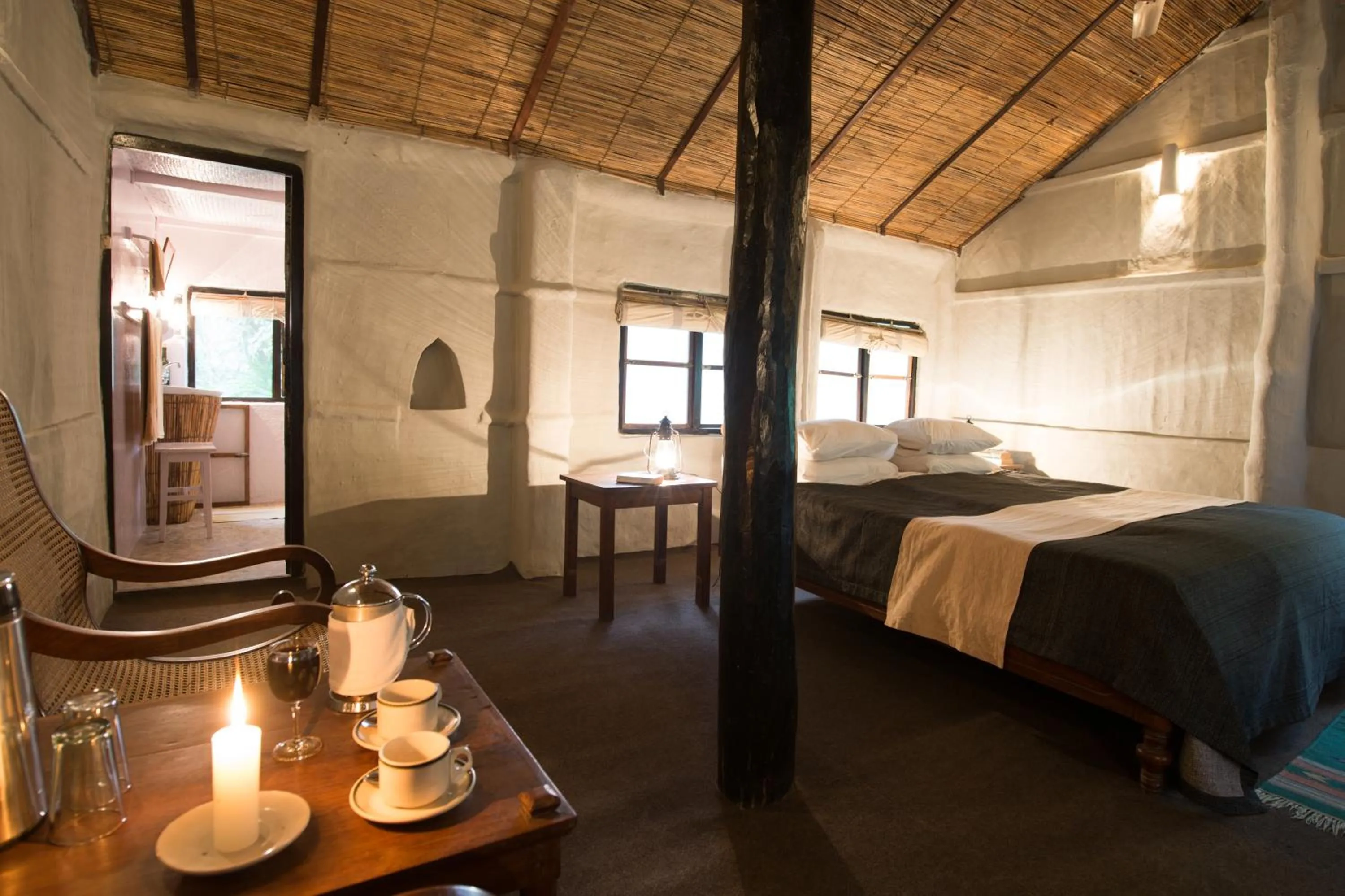 Bedroom, Bed in Tiger Tops Tharu Lodge