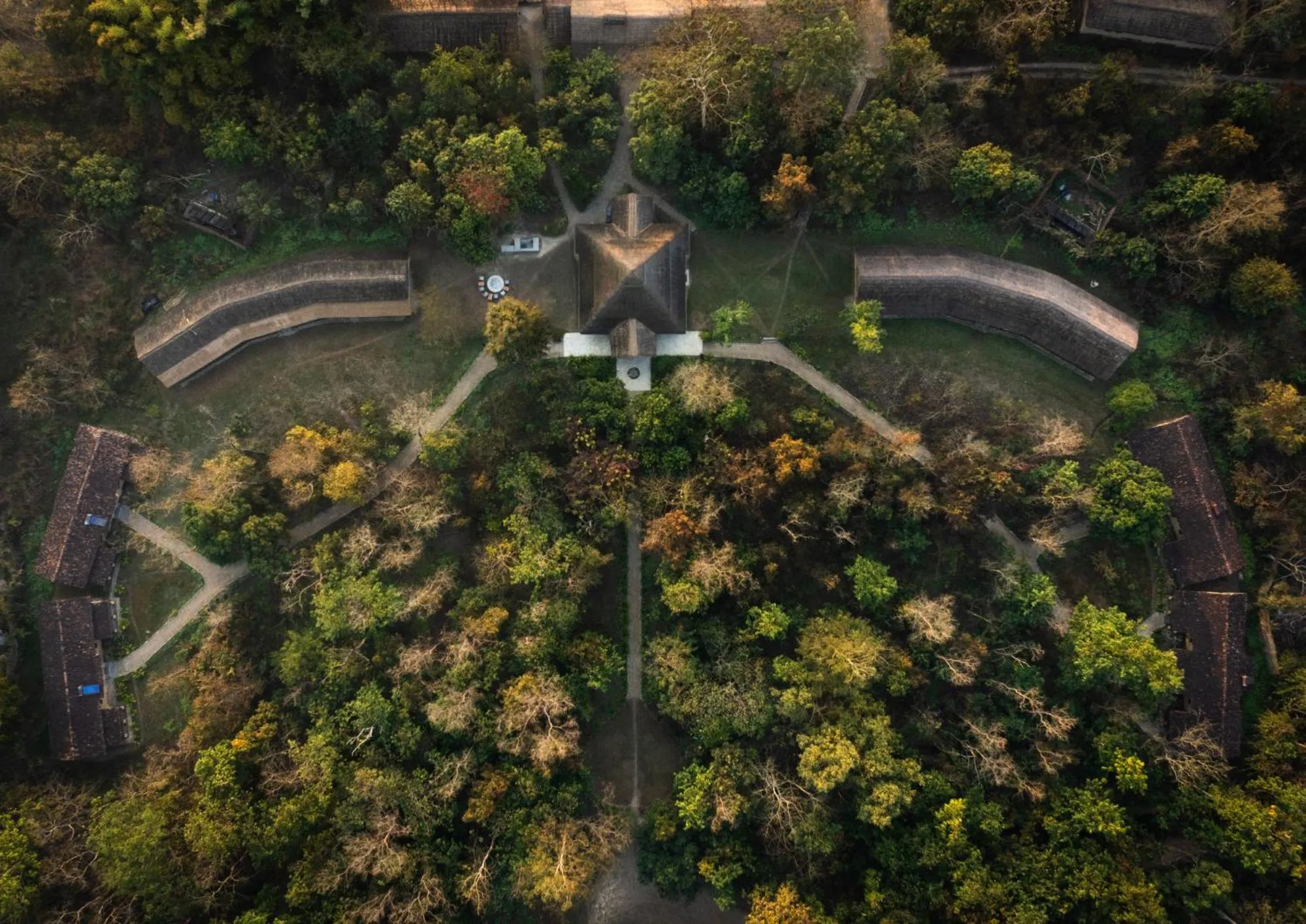 Inner courtyard view in Tiger Tops Karnali Lodge