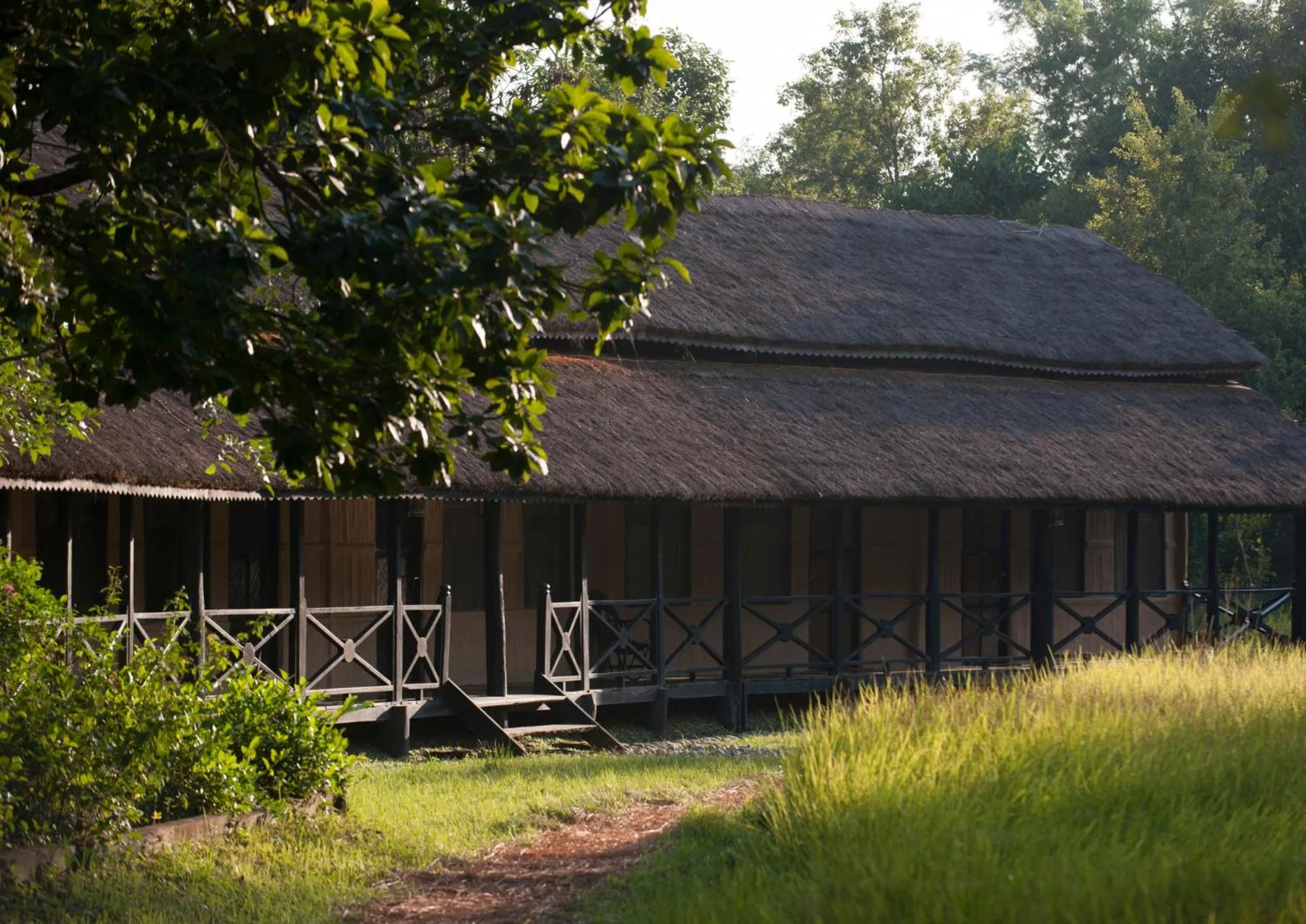 Patio in Tiger Tops Karnali Lodge