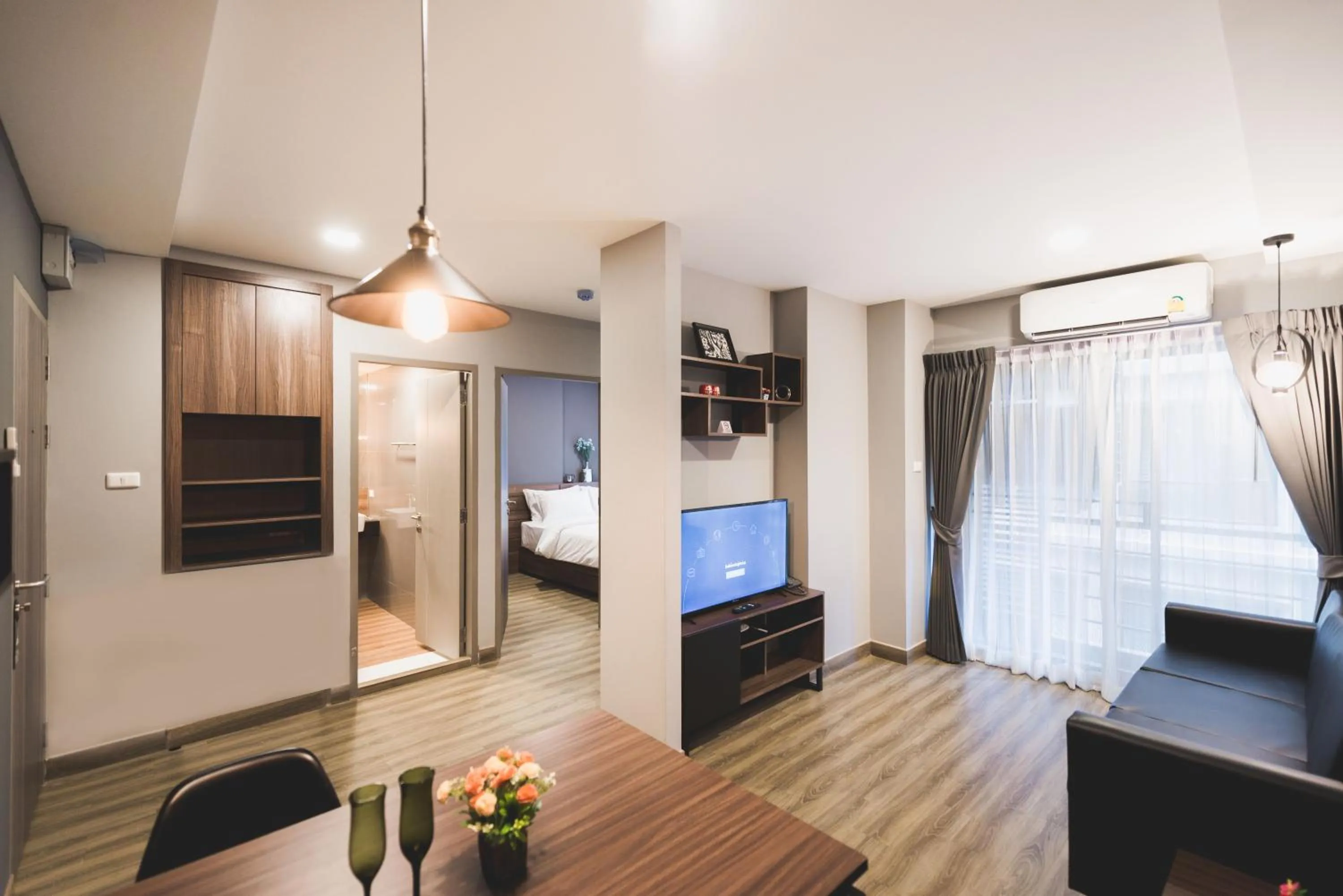 Living room, Bed in W2 RESIDENCE