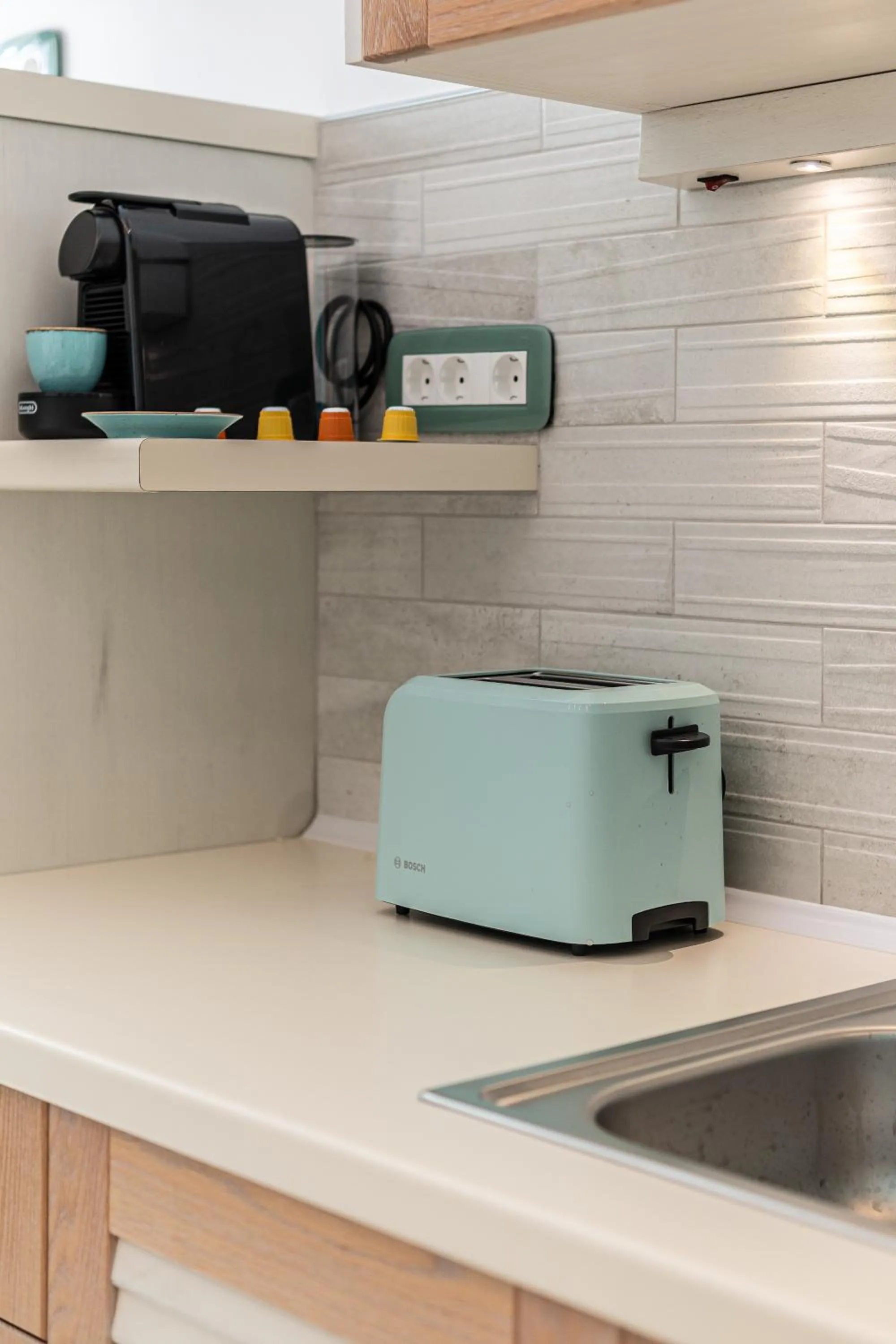 Kitchen or kitchenette in Mariet Naxos Elegant Suites