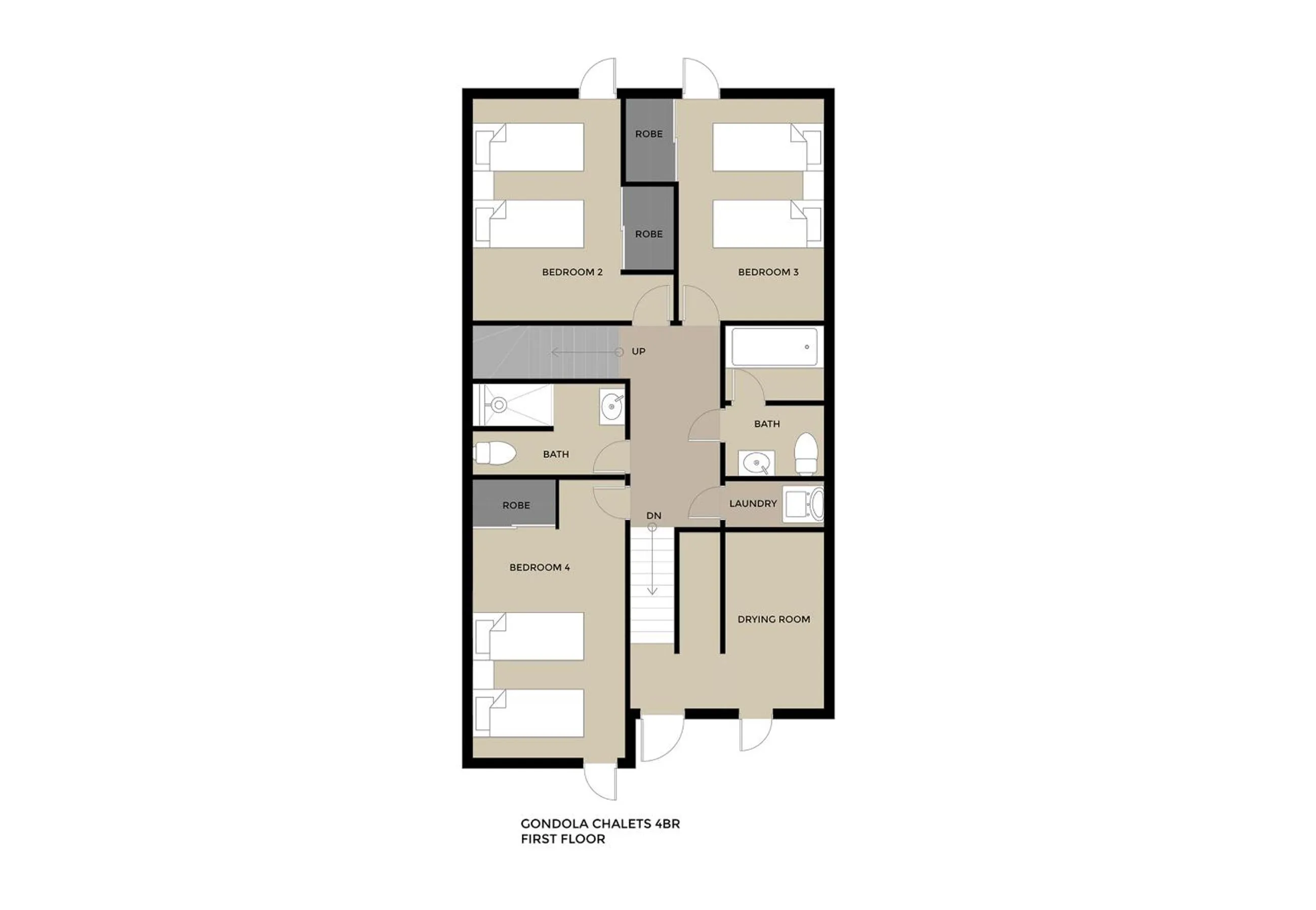 Floor plan in Gondola Chalet by H2 Life
