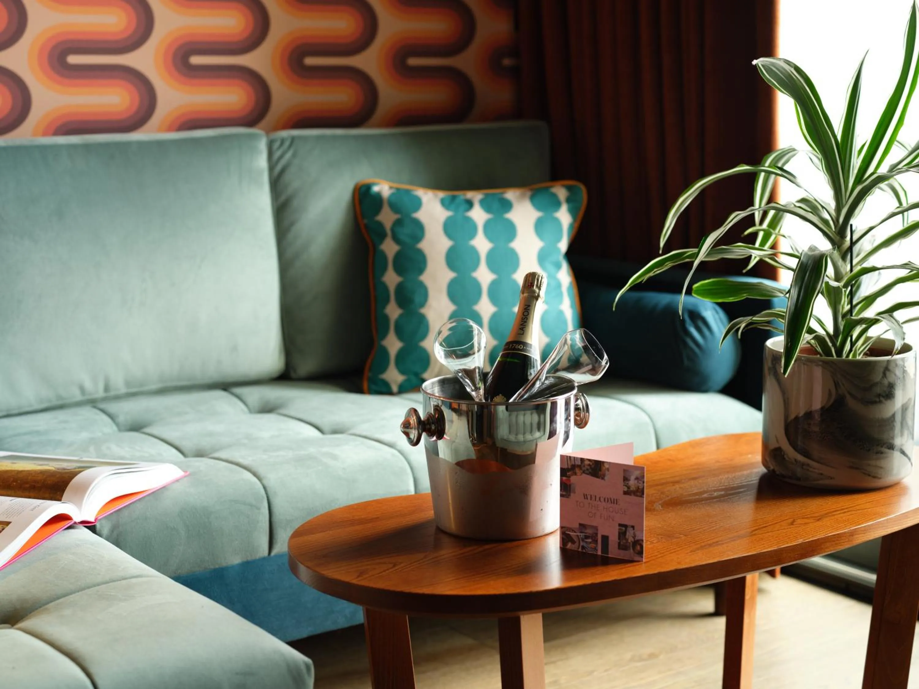 Seating area in Malmaison Manchester Deansgate