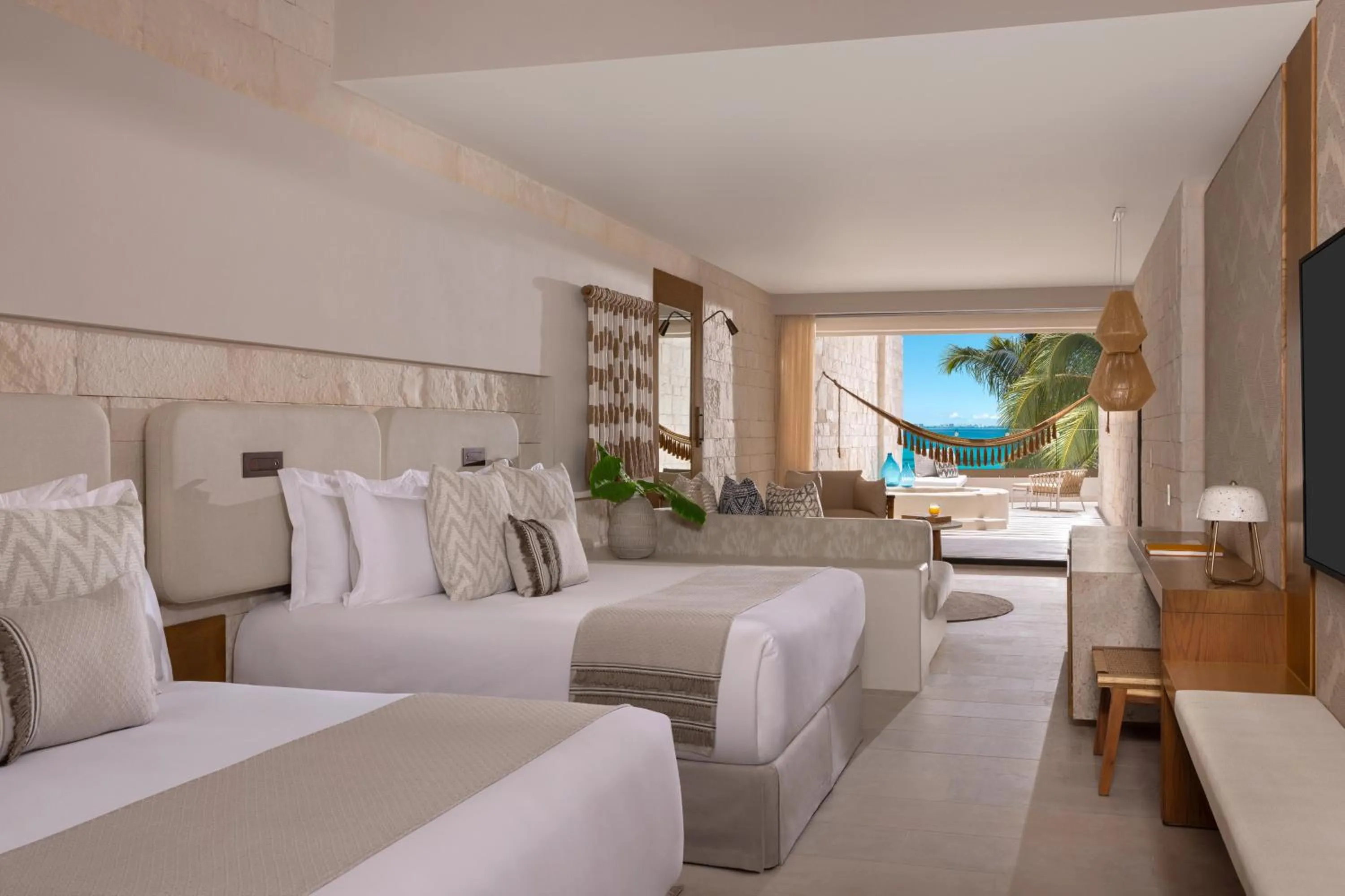 Bedroom, Bed in Impression Isla Mujeres by Secrets - Adults Only - All Inclusive