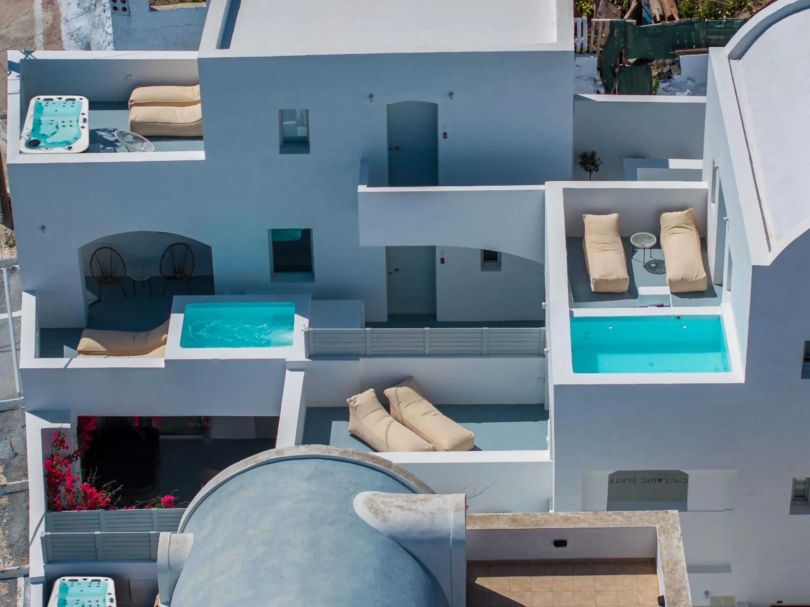 Bird's eye view in Cycladic Suites & Spa