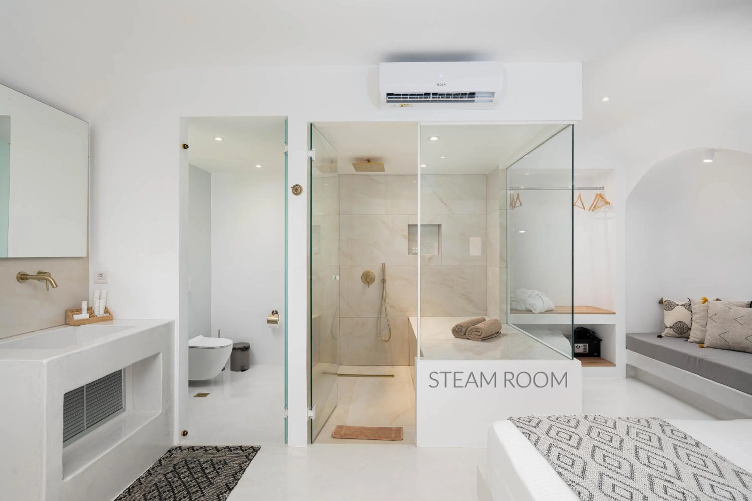 Steam room in Cycladic Suites & Spa