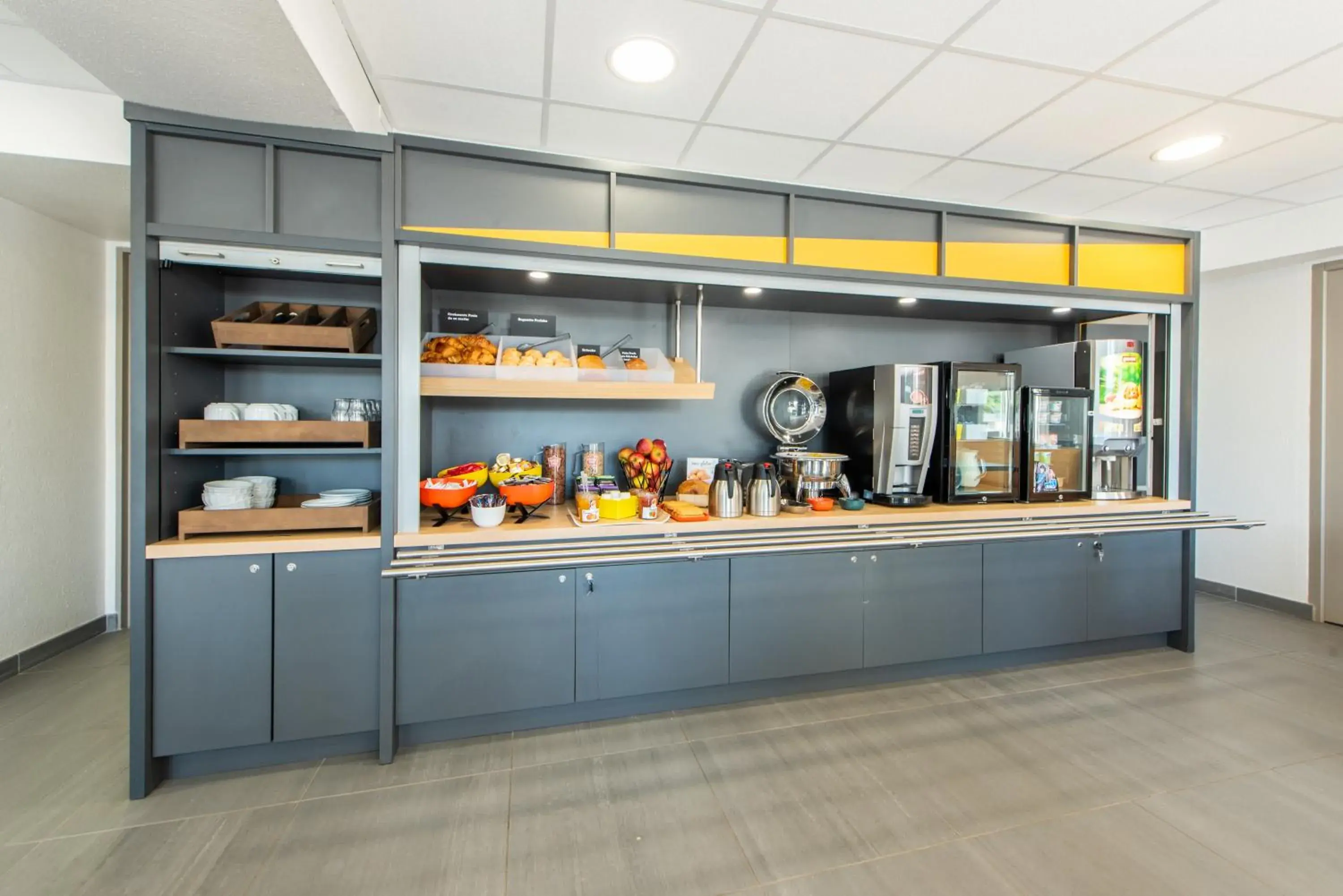 Buffet breakfast in B&B HOTEL Antibes Sophia Le Relais Buffet breakfast in B&B HOTEL Antibes Sophia Le Relais