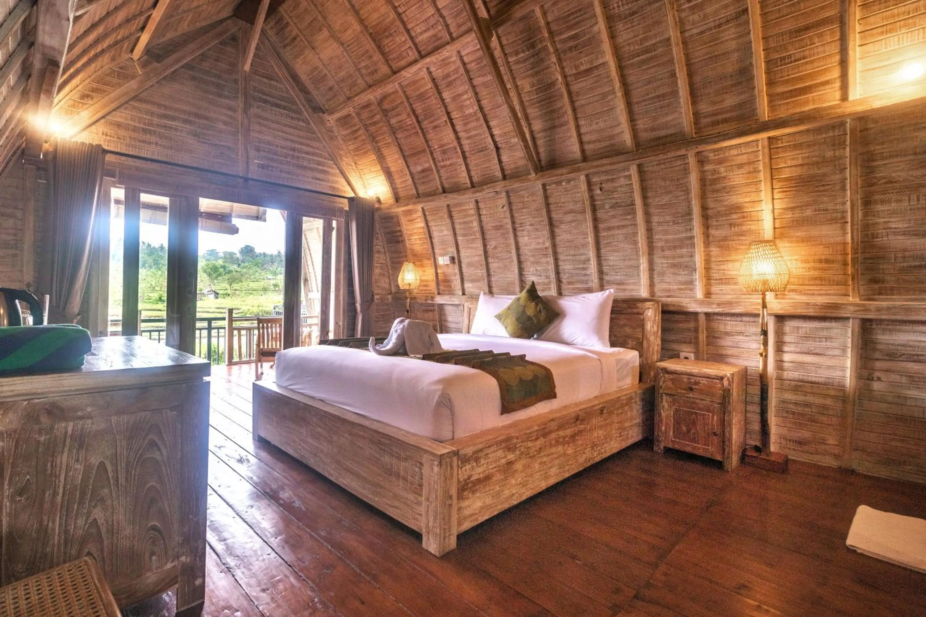 Bed in AlamGangga Villas Tirta Gangga