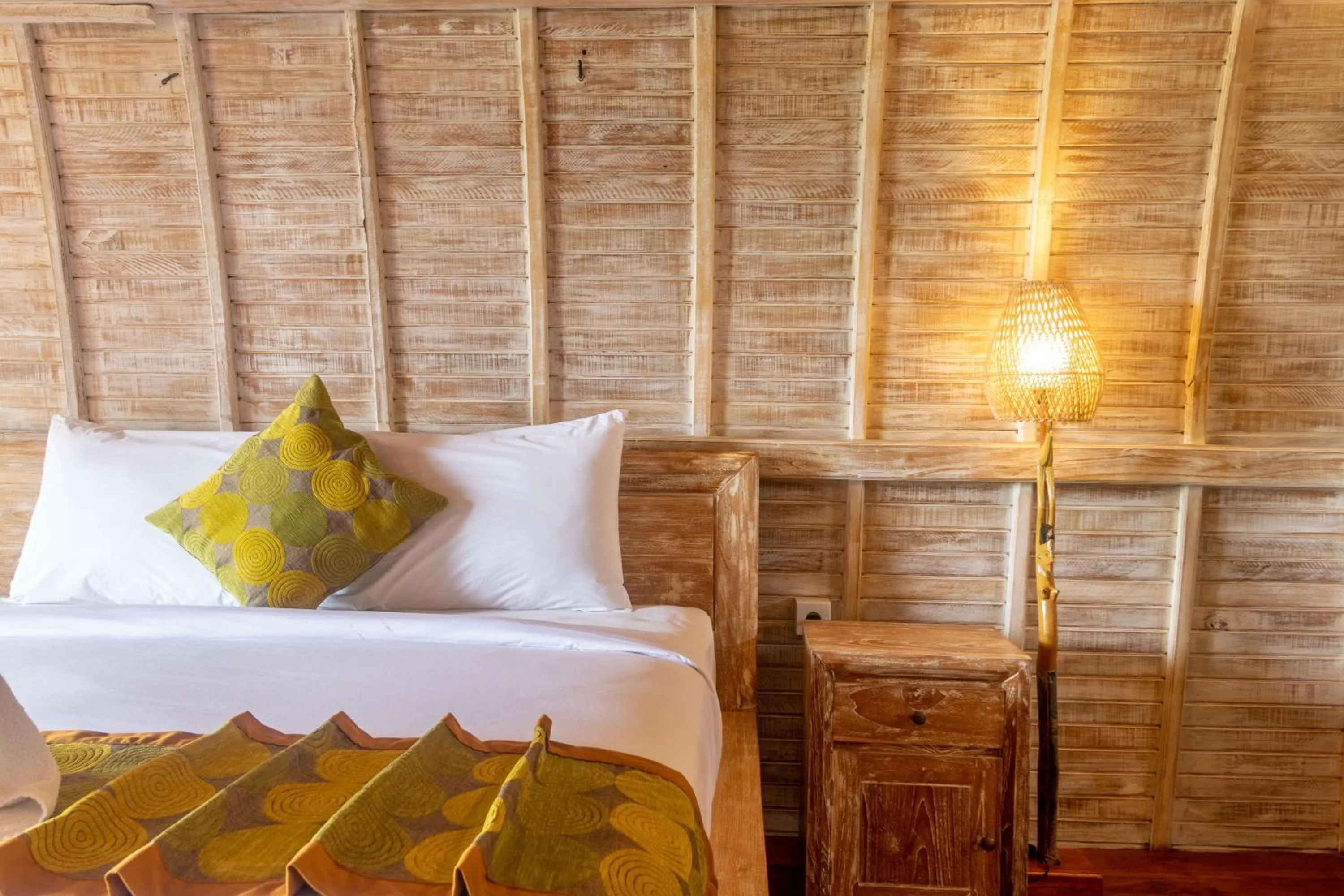 Bed in AlamGangga Villas Tirta Gangga