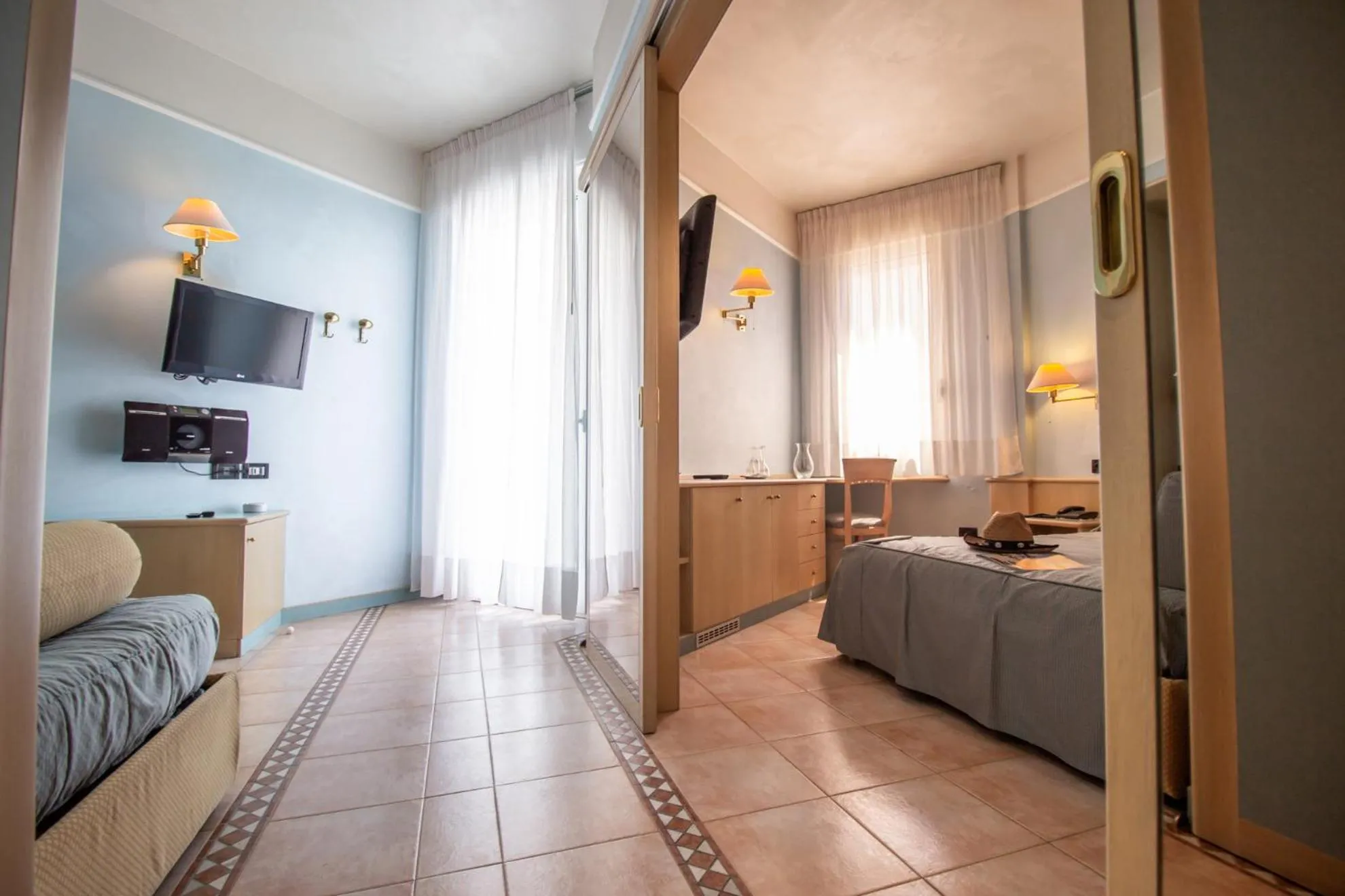 Bed in Hotel Universo