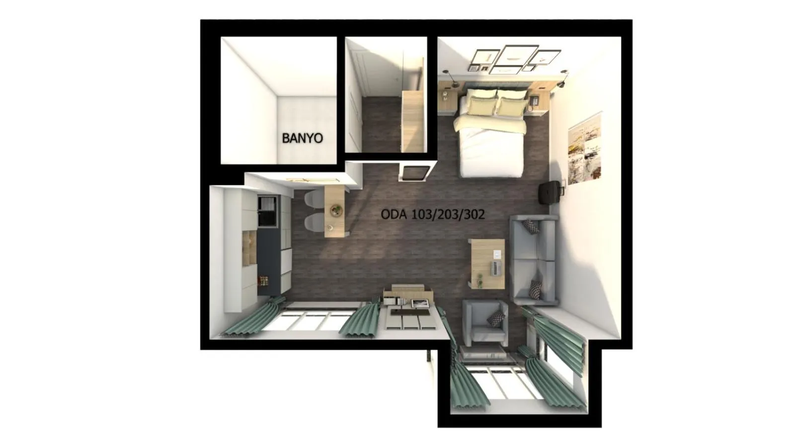 Floor plan in Weseler Wirtshaus Appartements