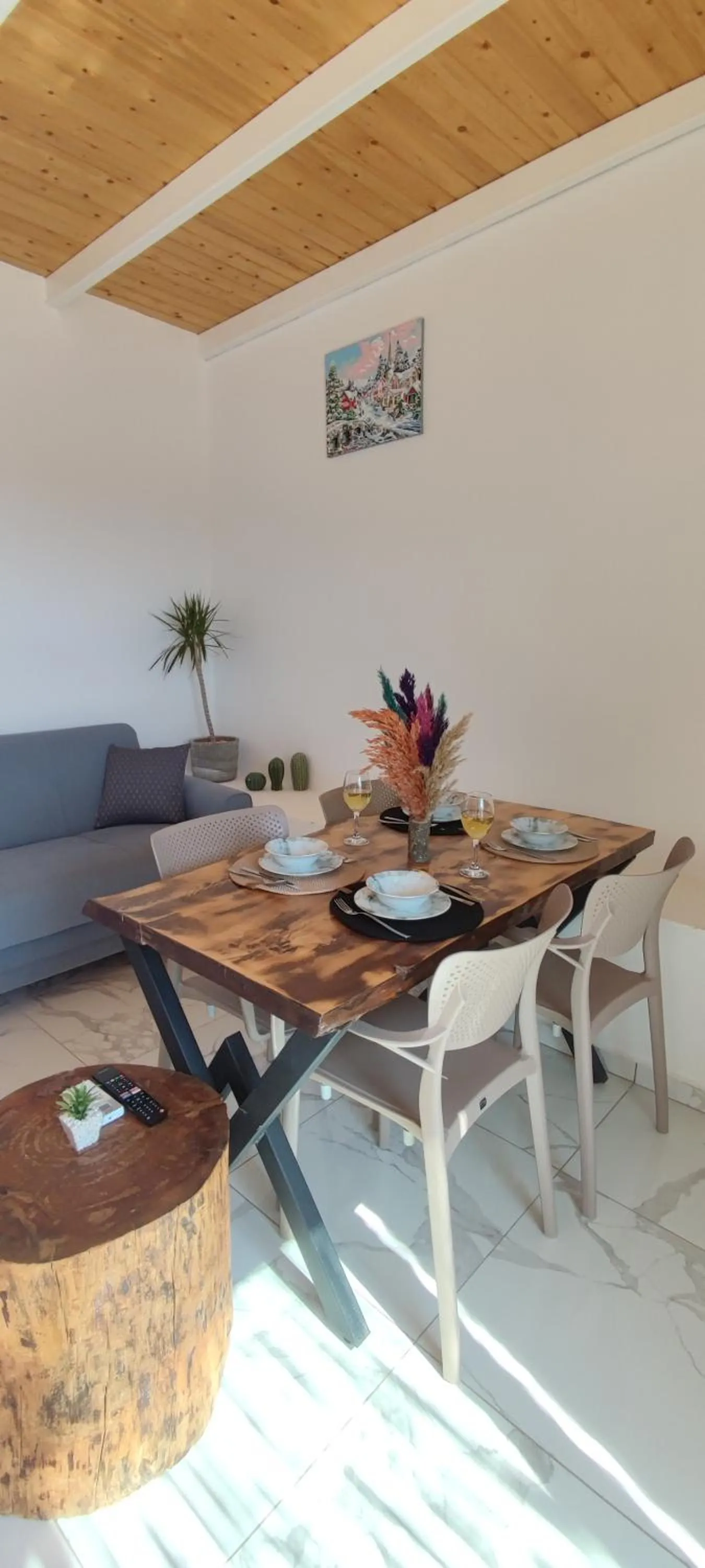 Living room in Villa Ay