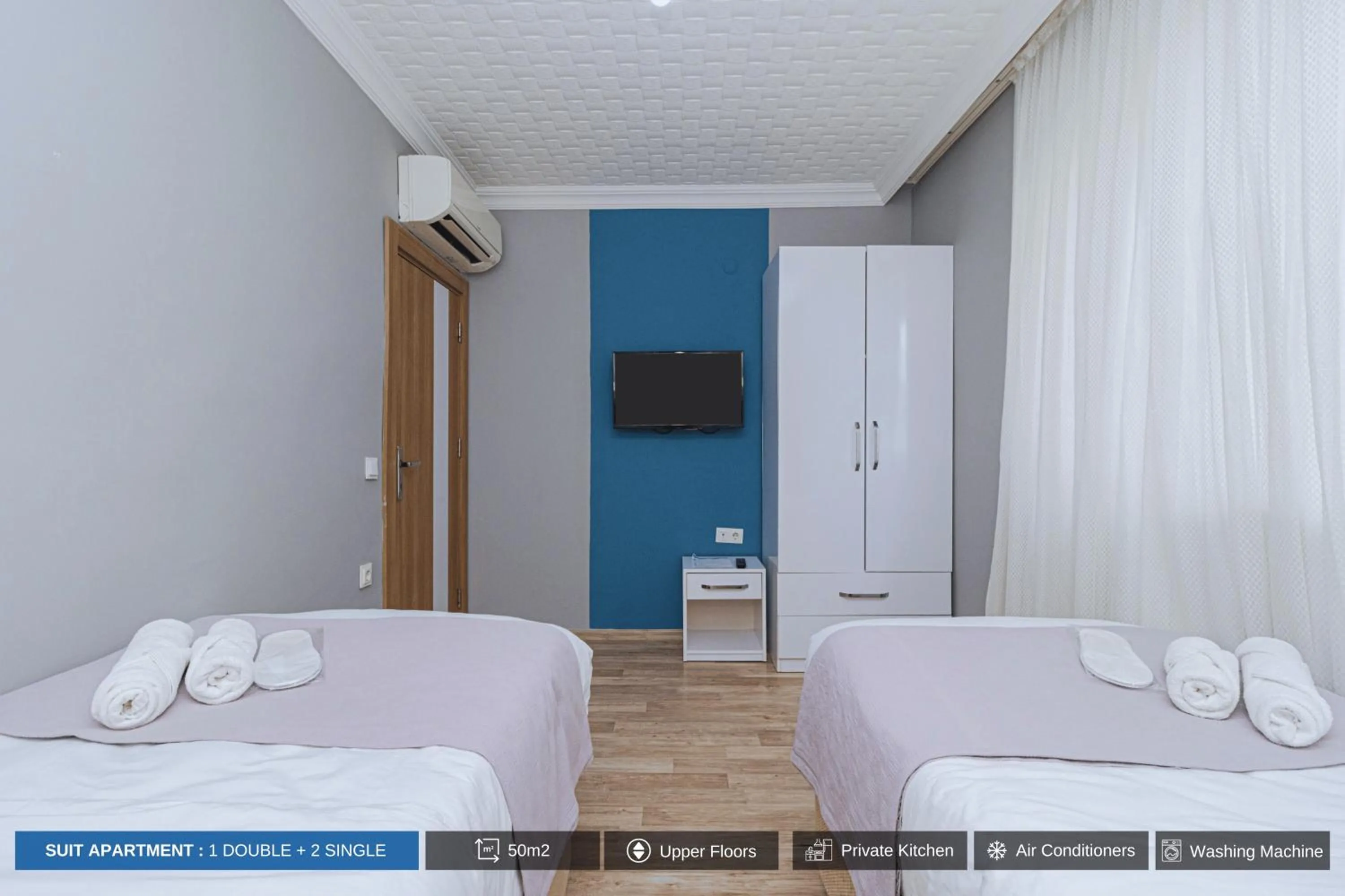 Bed in Antalya Residence Hotel