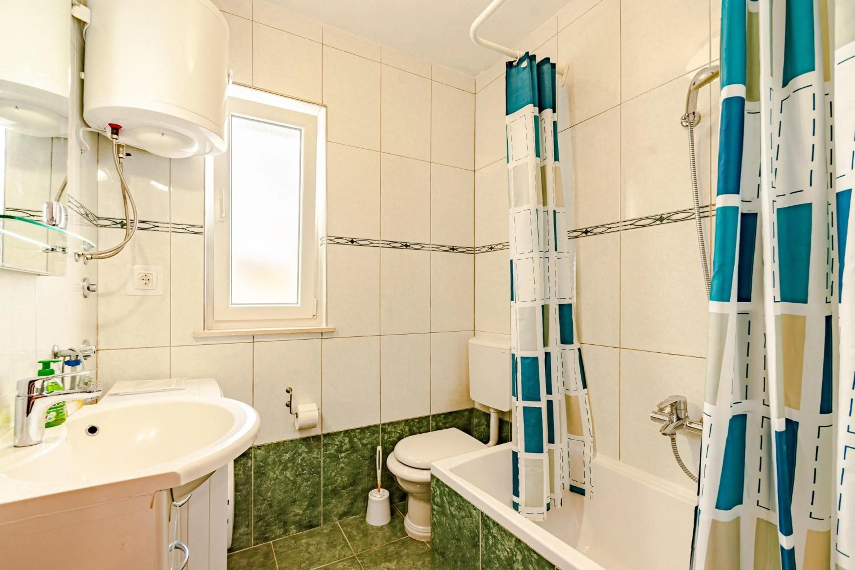 Toilet in Apartments Siri, 1 min walk to the beach