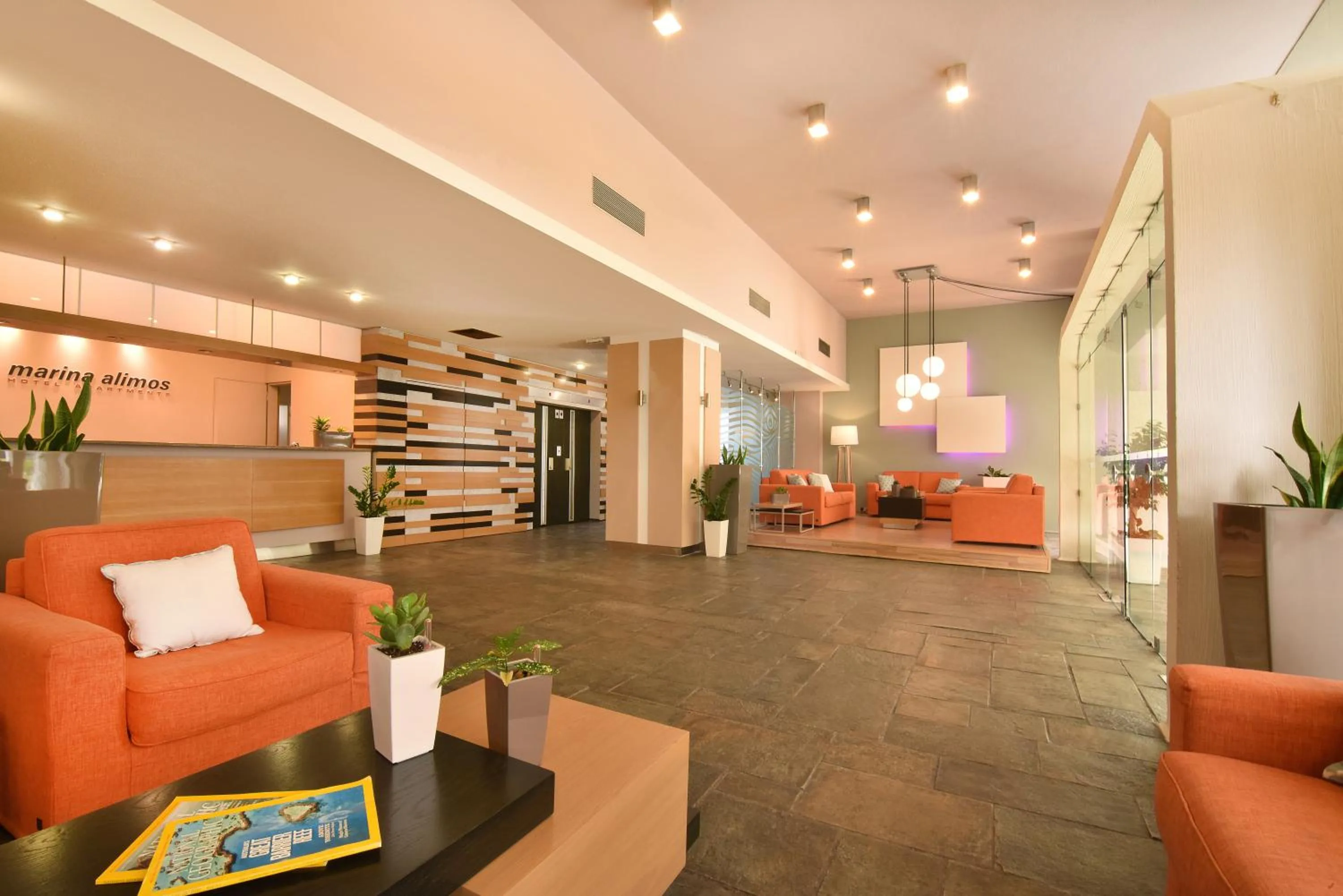 Lobby or reception in Marina Alimos Hotel Apartments