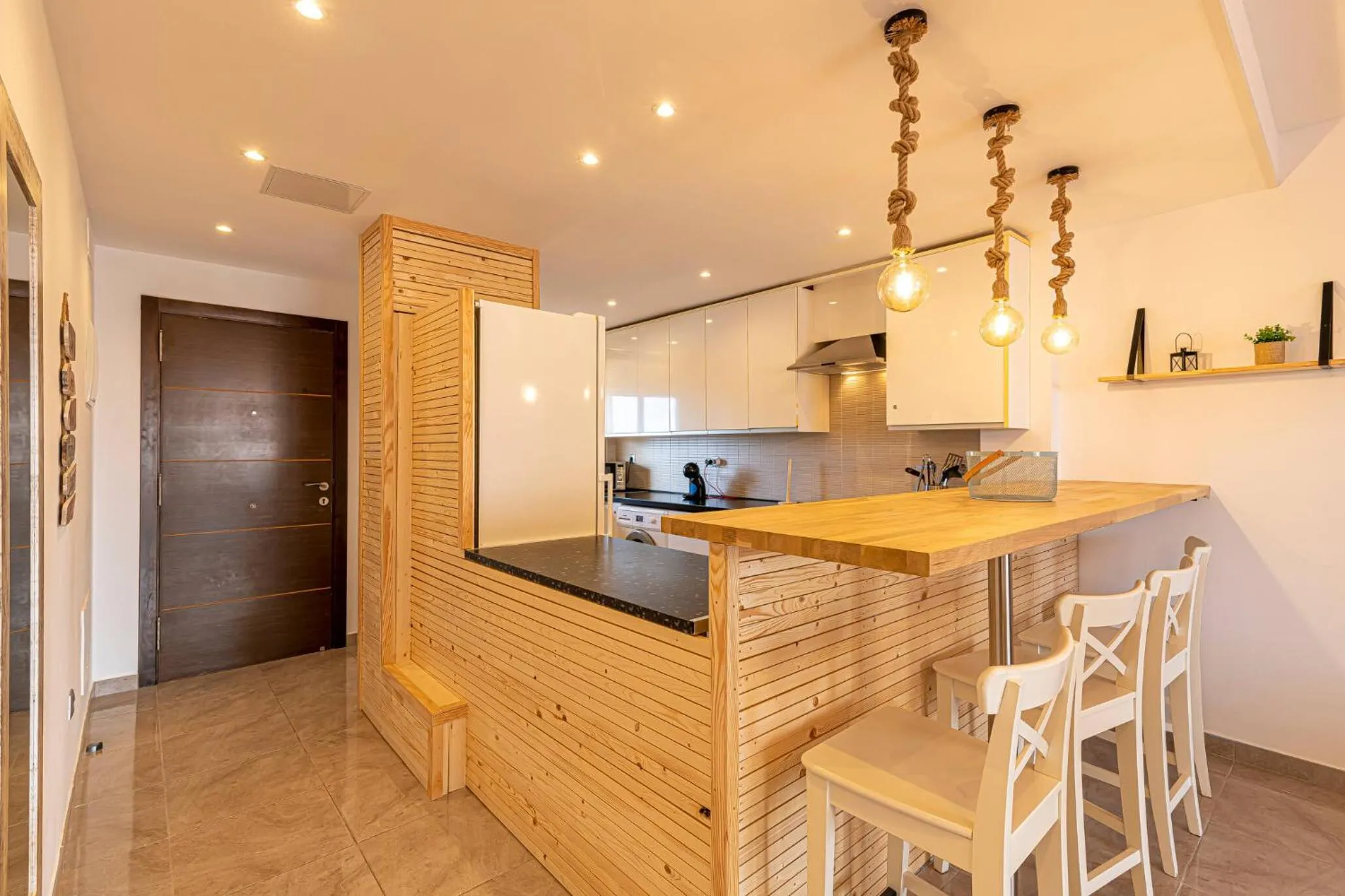 Kitchen or kitchenette in GO2TENERIFE Apart'Madera Terrace, Swimming pool & Parking