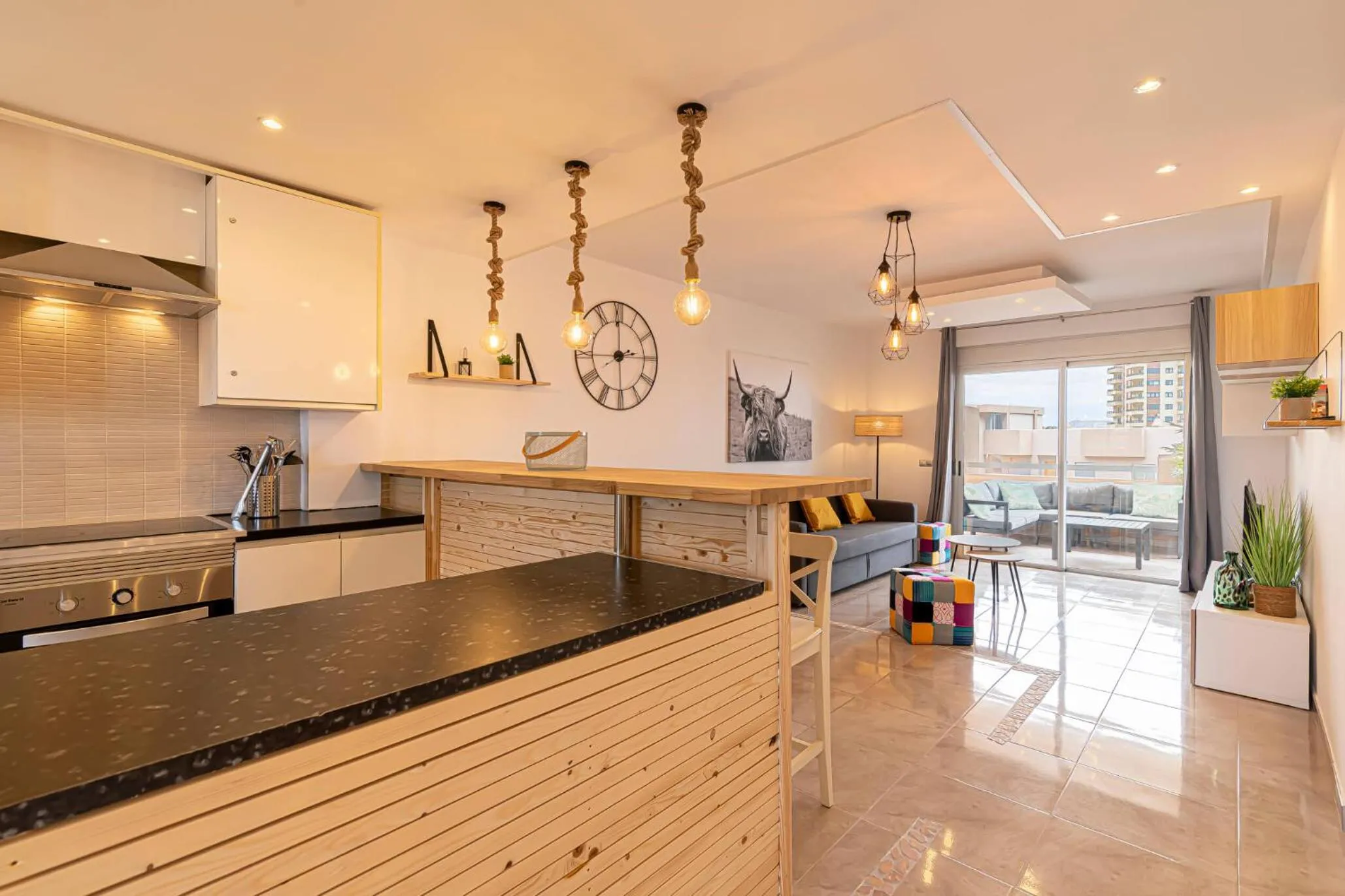 Kitchen or kitchenette in GO2TENERIFE Apart'Madera Terrace, Swimming pool & Parking
