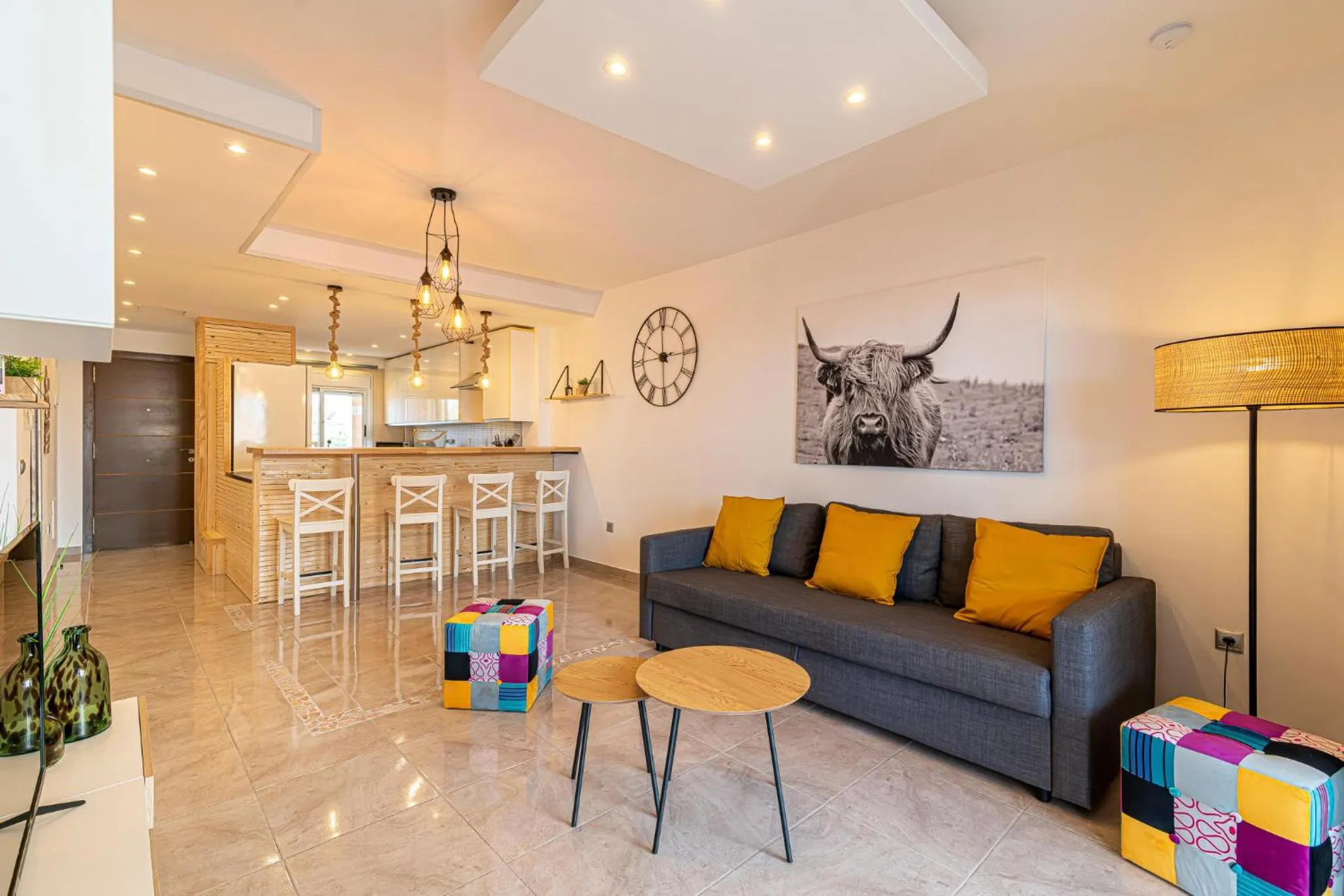 Living room in GO2TENERIFE Apart'Madera Terrace, Swimming pool & Parking
