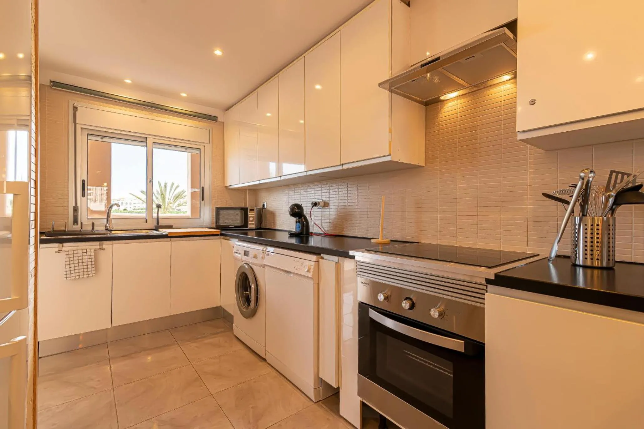 Kitchen or kitchenette in GO2TENERIFE Apart'Madera Terrace, Swimming pool & Parking