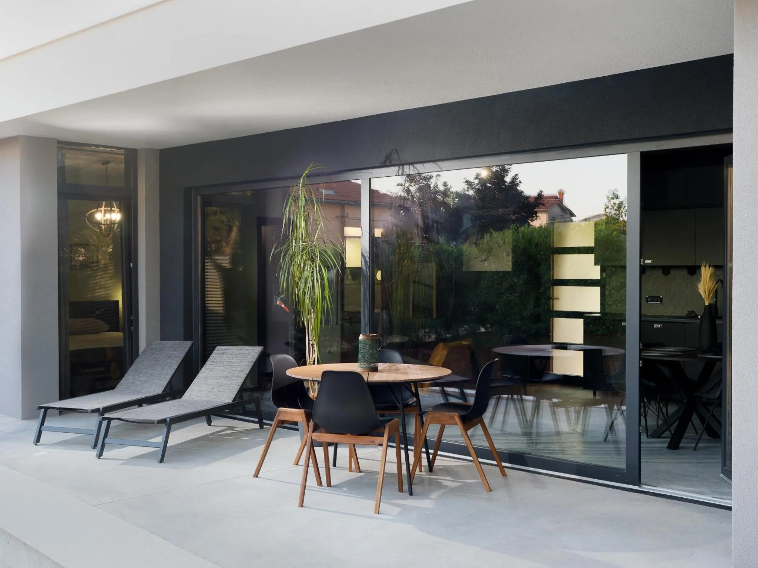 Patio in House Kova- homage to coalmining