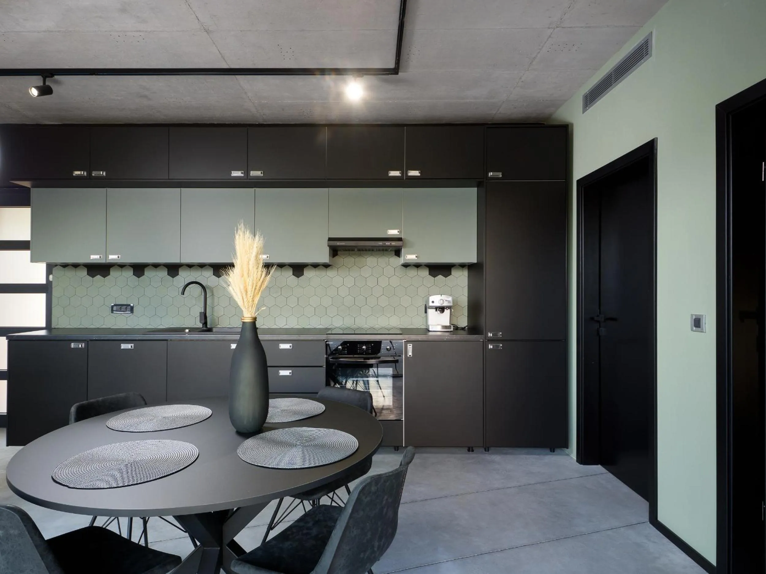 Kitchen or kitchenette in House Kova- homage to coalmining