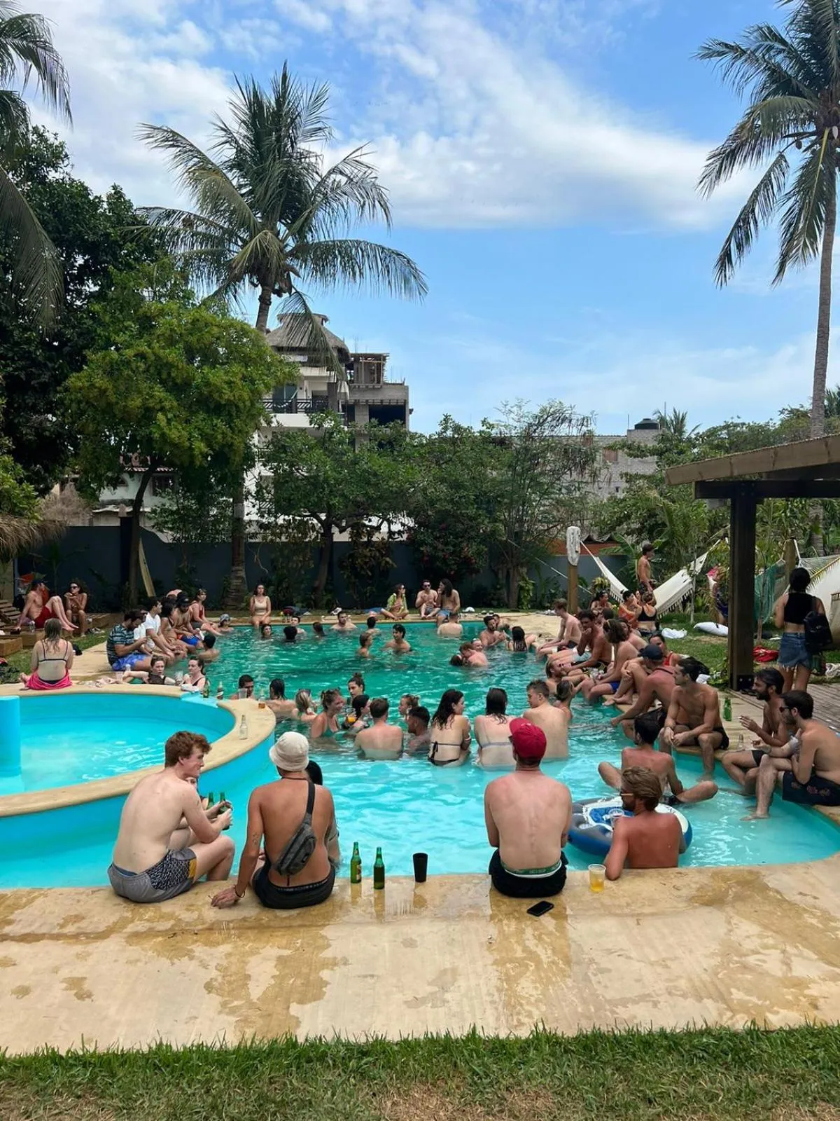 Pool view in Straw Hat Surf Hostel & Bar