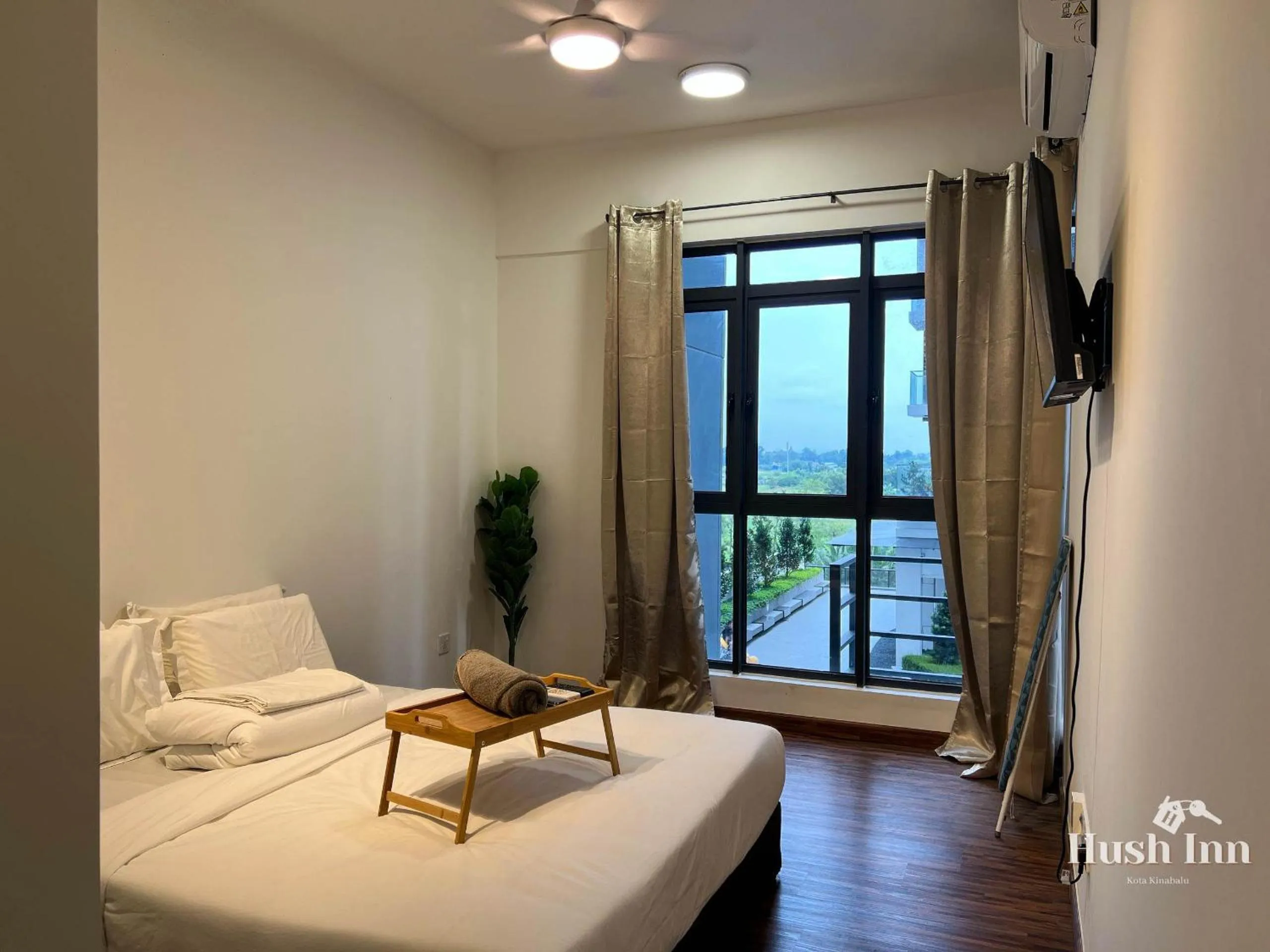 Bed in Hush Inn at K Avenue Kota Kinabalu