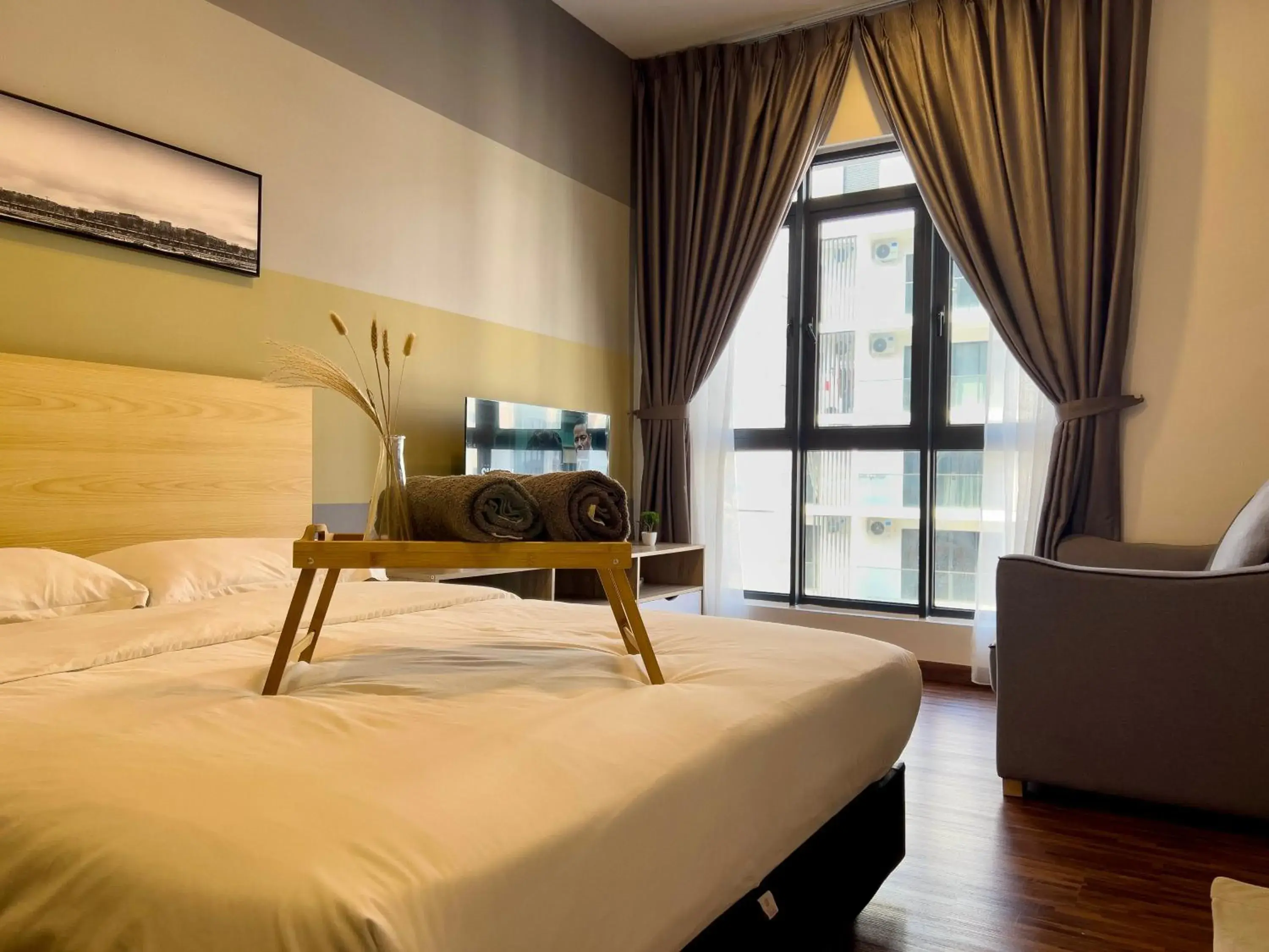 Bed in Hush Inn at K Avenue Kota Kinabalu Bed in Hush Inn at K Avenue Kota Kinabalu