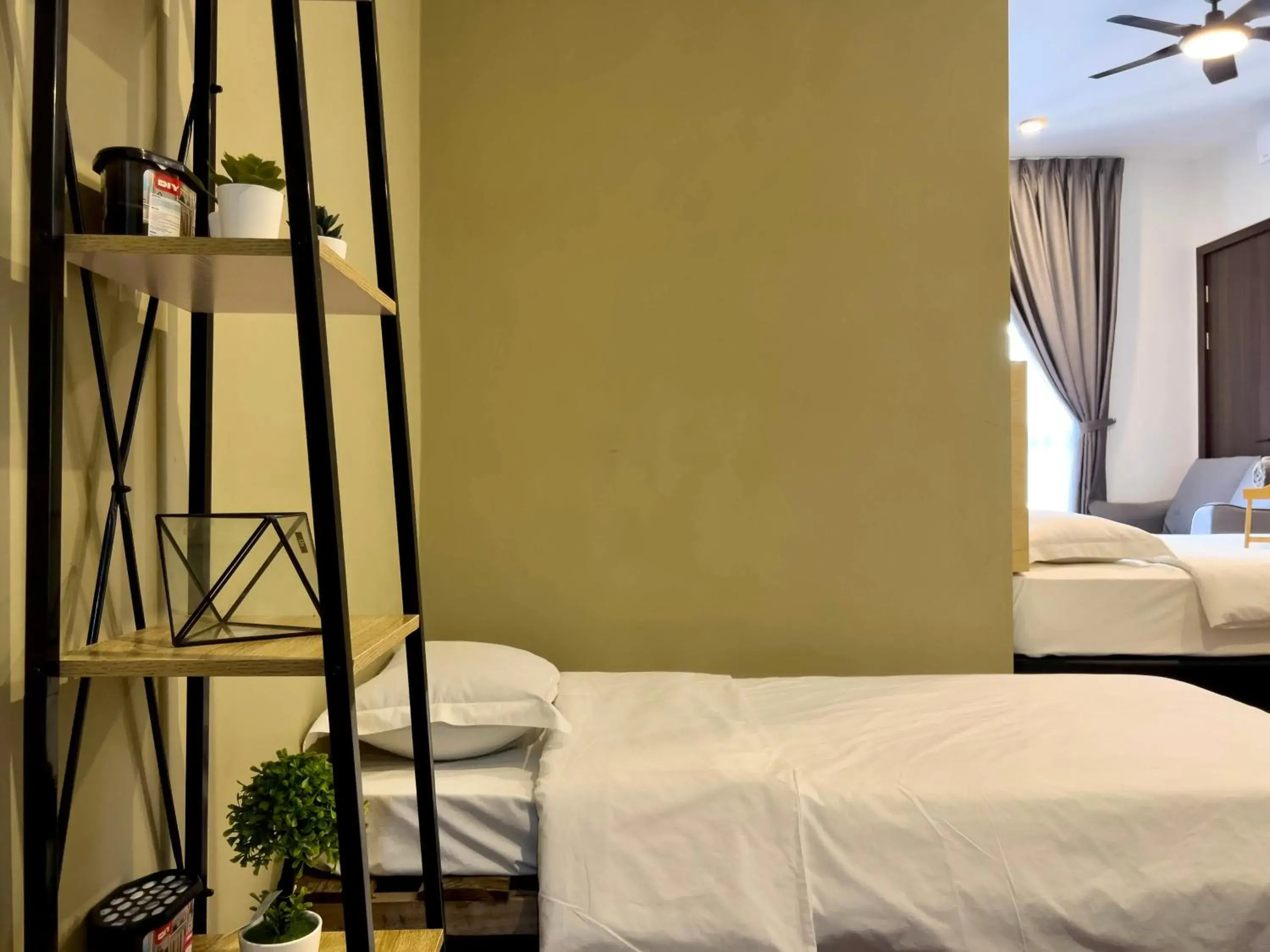 Bed in Hush Inn at K Avenue Kota Kinabalu Bed in Hush Inn at K Avenue Kota Kinabalu