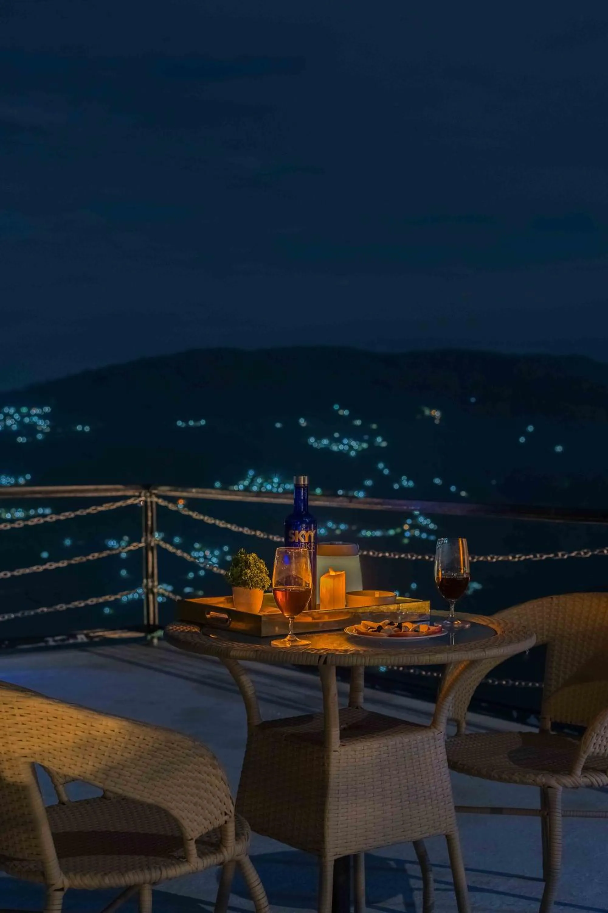 Natural landscape in SaffronStays Glasshouse Celeste, Ranikhet - luxurious glass villa with breathtaking views