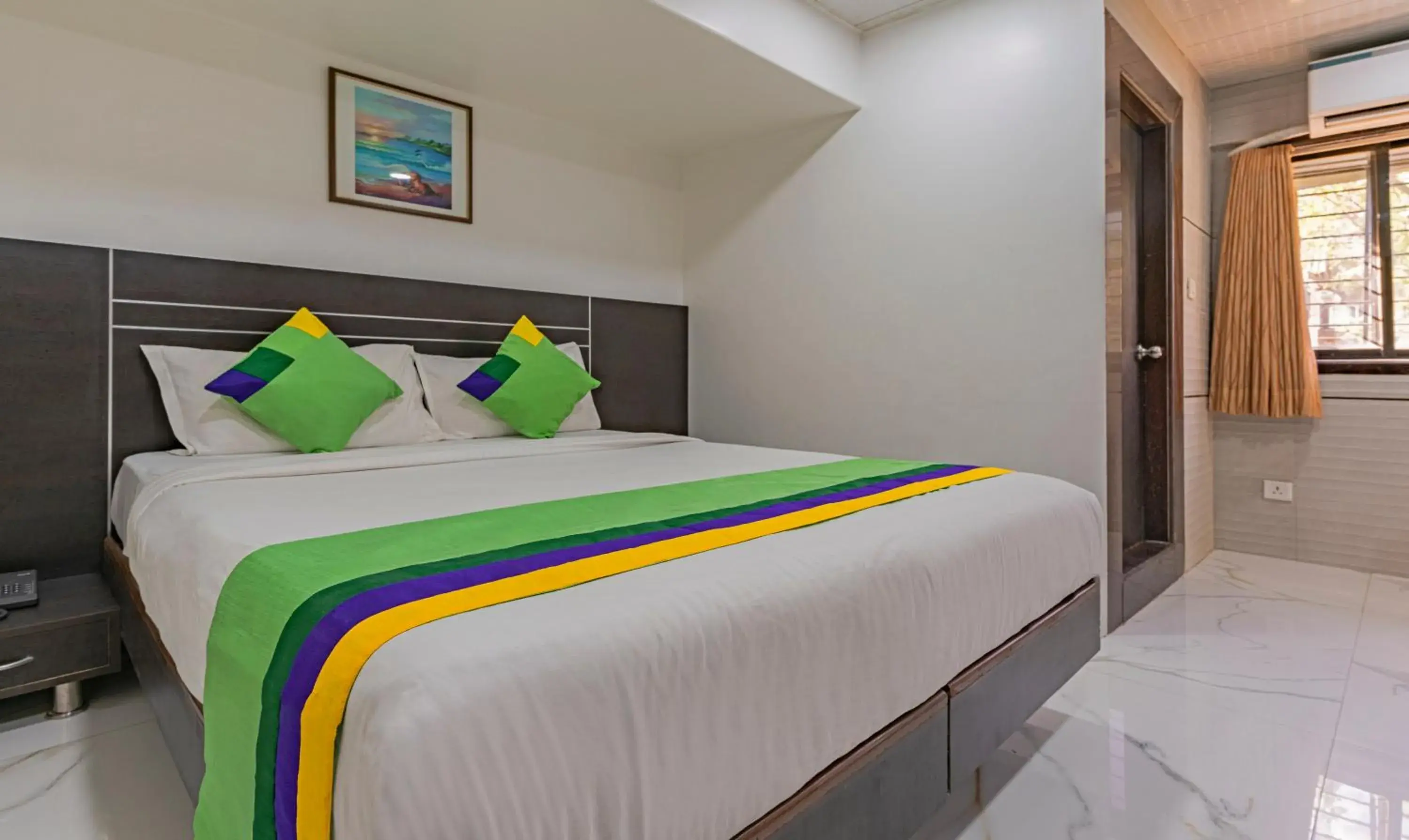 Bedroom, Bed in Treebo Atithi Inn Malad Bedroom, Bed in Treebo Atithi Inn Malad