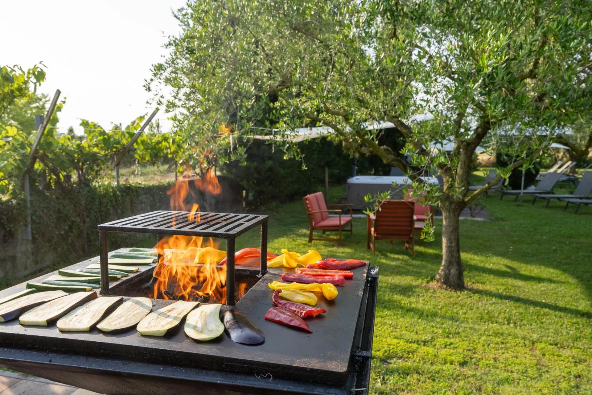 BBQ facilities in Agriturismo Al Tralcio