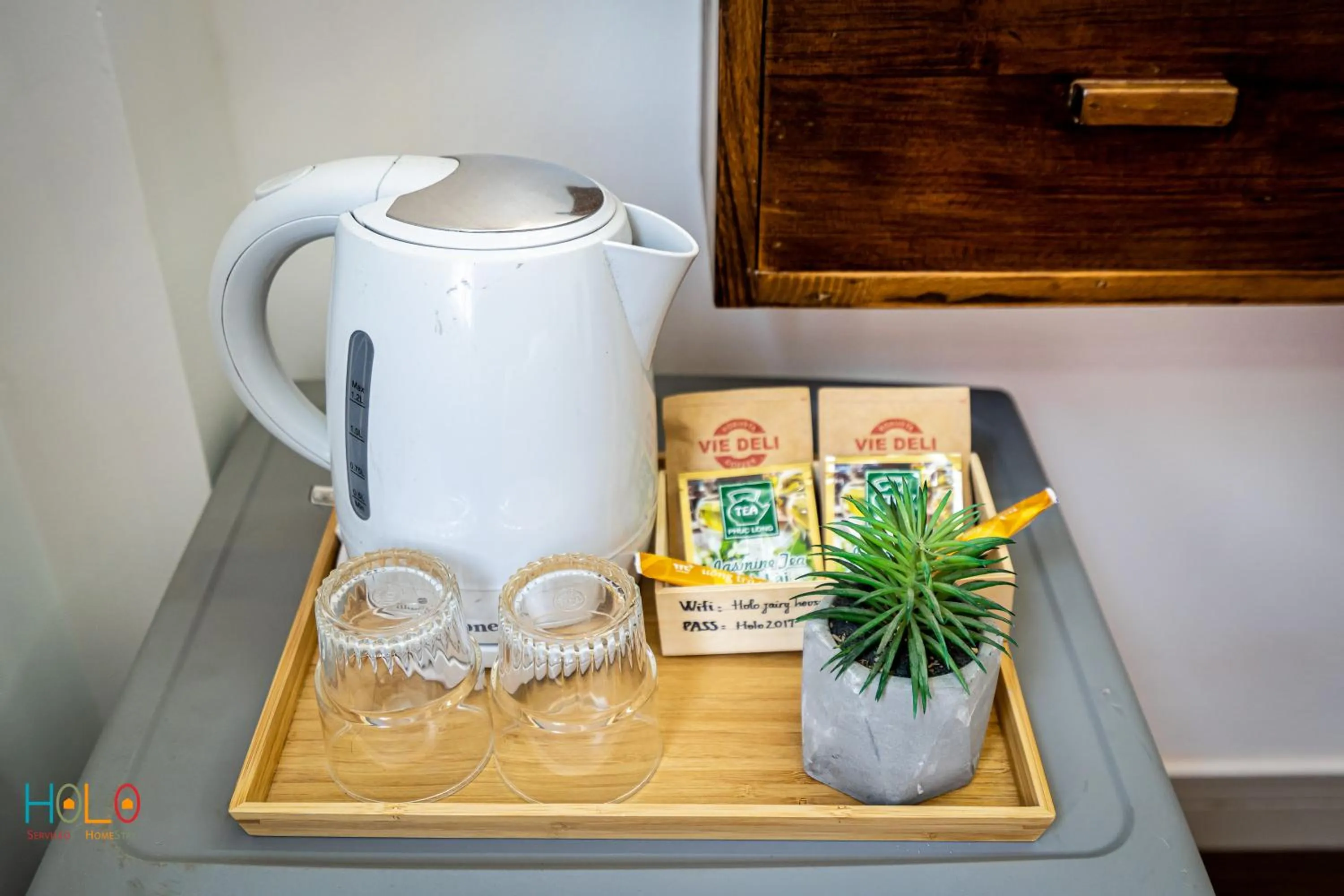 Coffee/tea facilities in HoLo Central Saigon - Serviced HomeStay