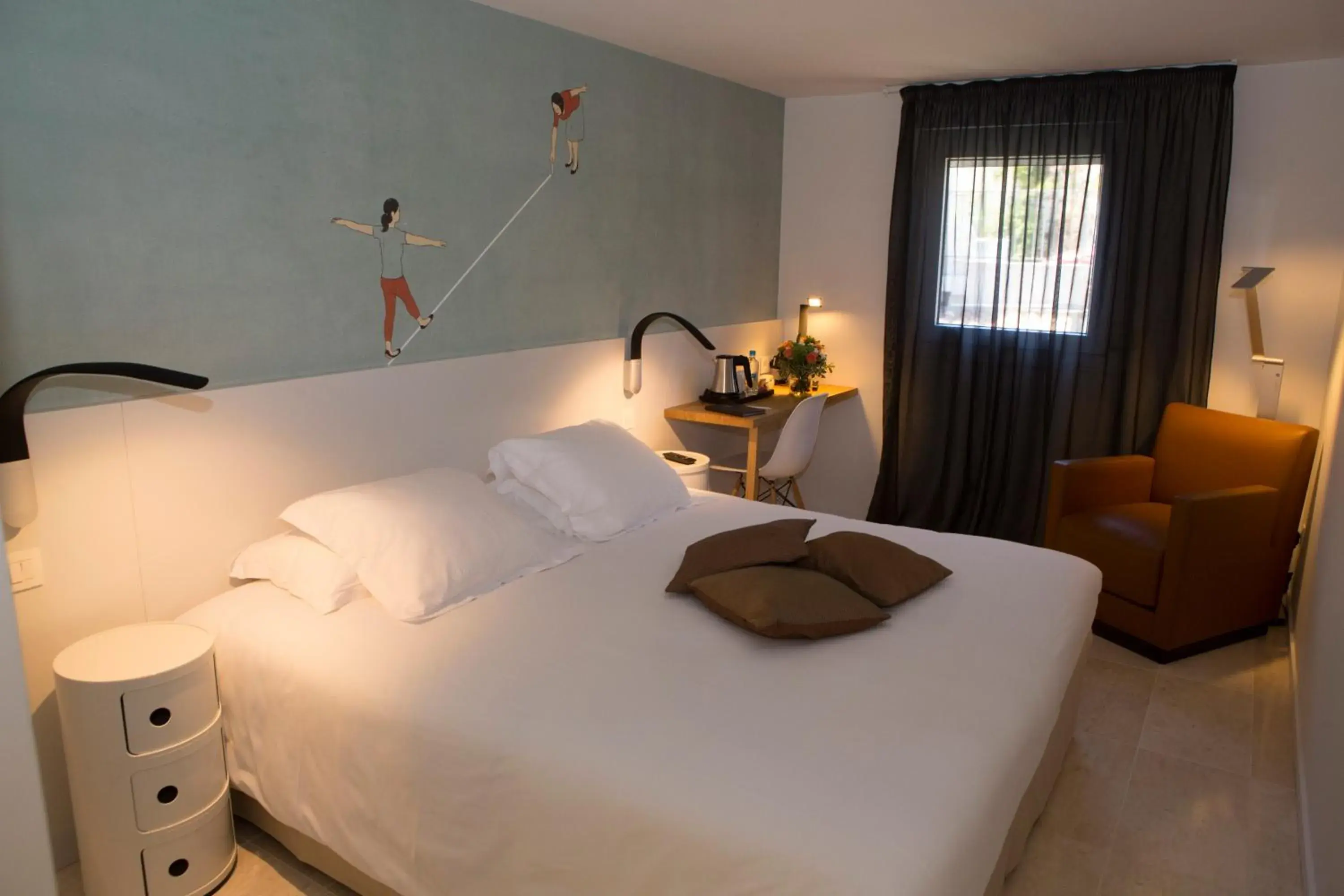 Bed in Hotel Alcyon Bed in Hotel Alcyon